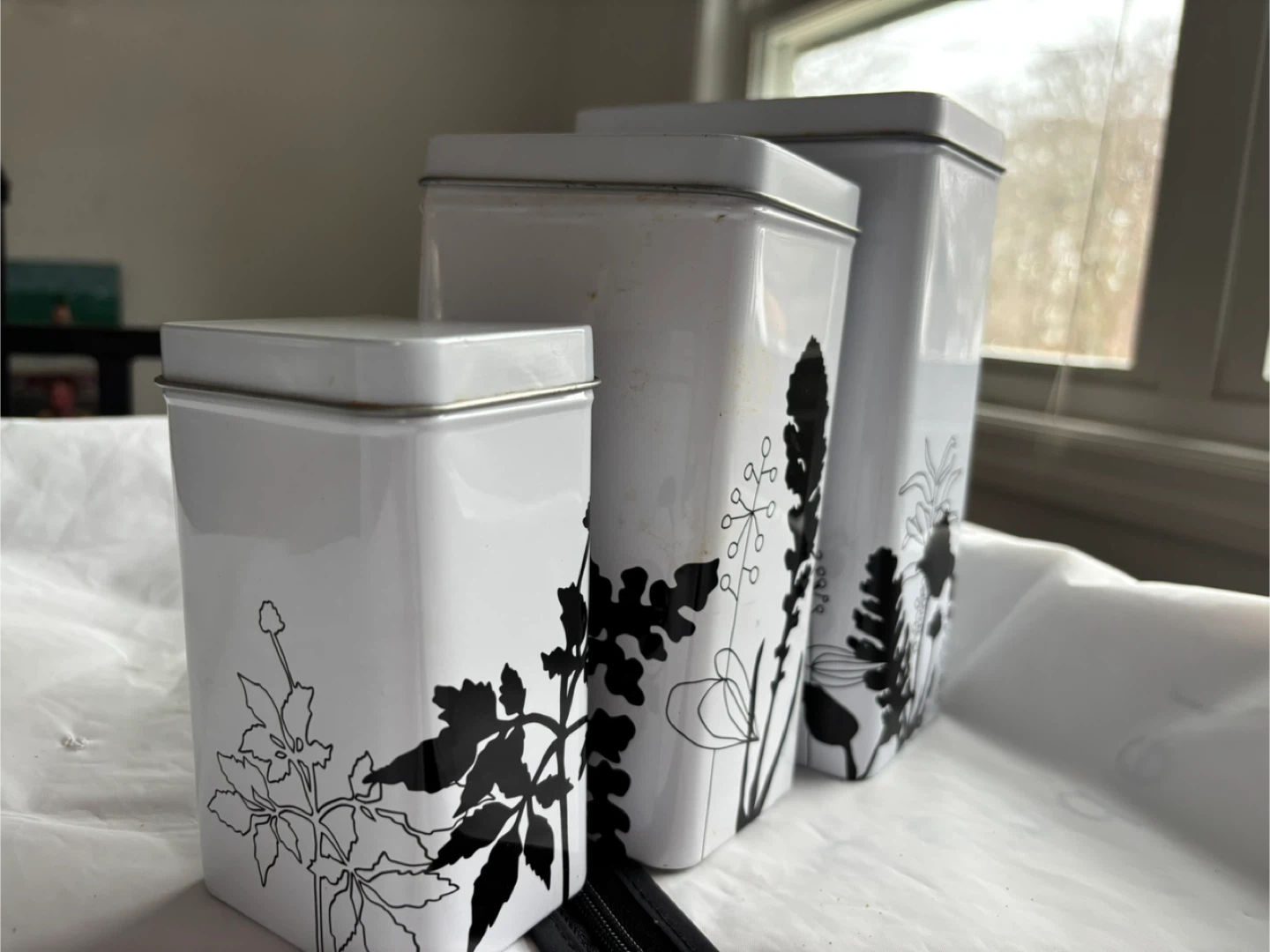 IKEA Tin Storage Canisters - Set of 3