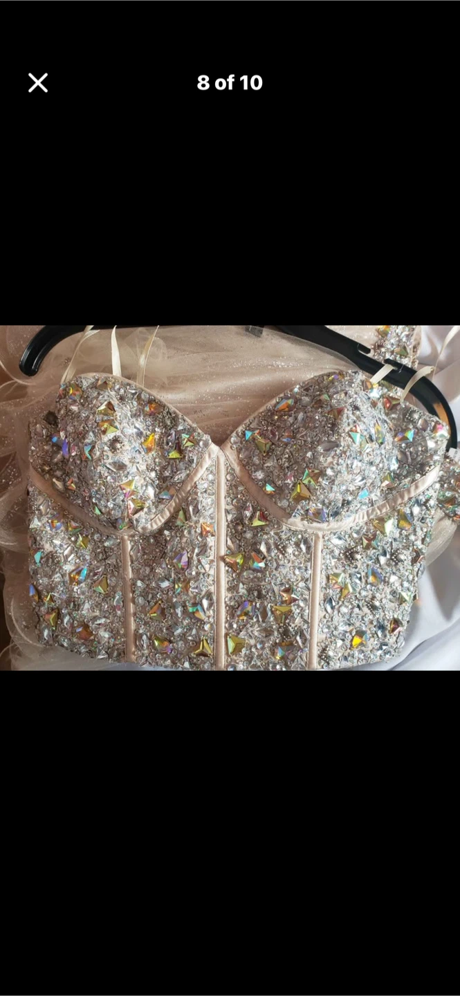 Jovani Beaded Corset Tulle Dress Size 10 - photo 2