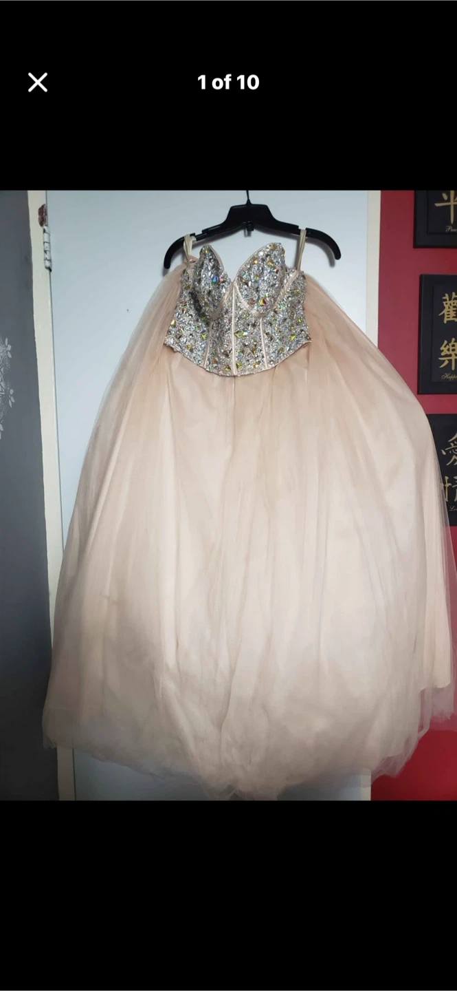 Jovani Beaded Corset Tulle Dress Size 10