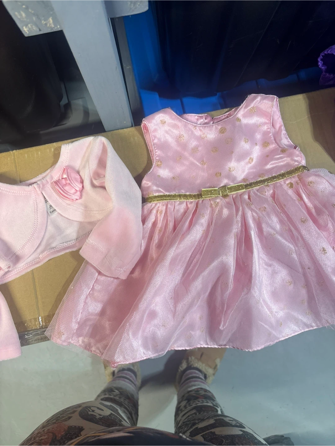 Pink Baby Dress with Bolero Set