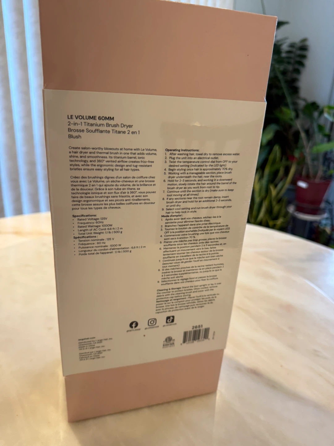 Lange Le Volume 60mm 2-in-1 Titanium Brush Dryer - Blush - photo 2