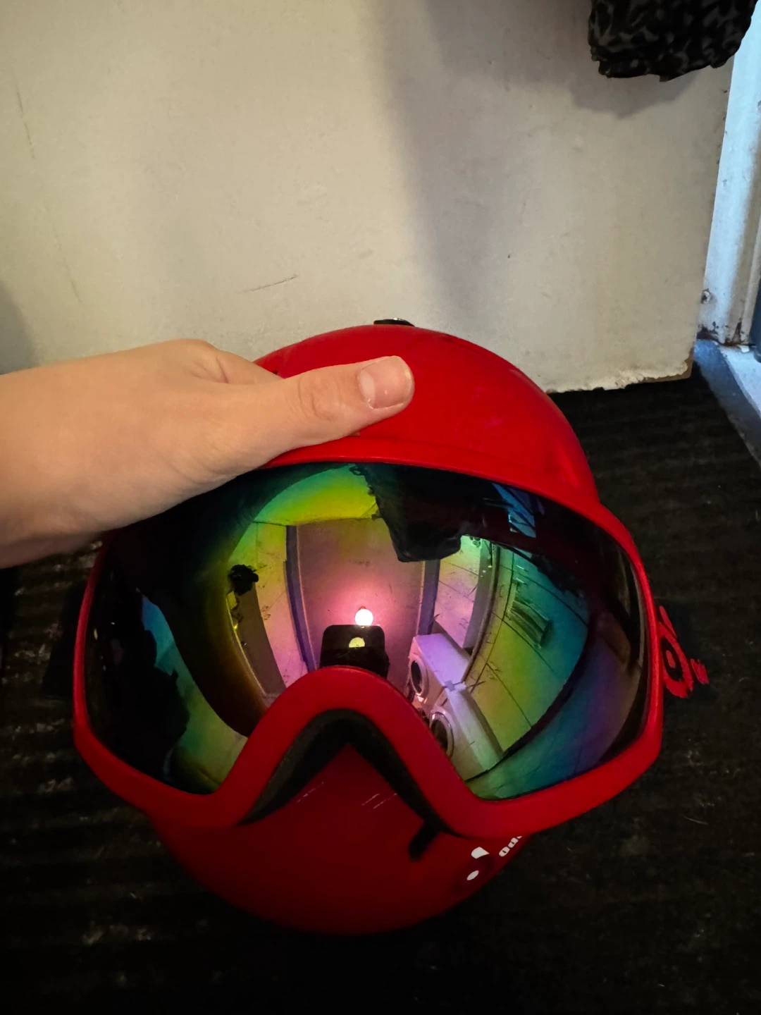 Red Odoland Ski Helmet and Goggles Set (Large) - photo 4