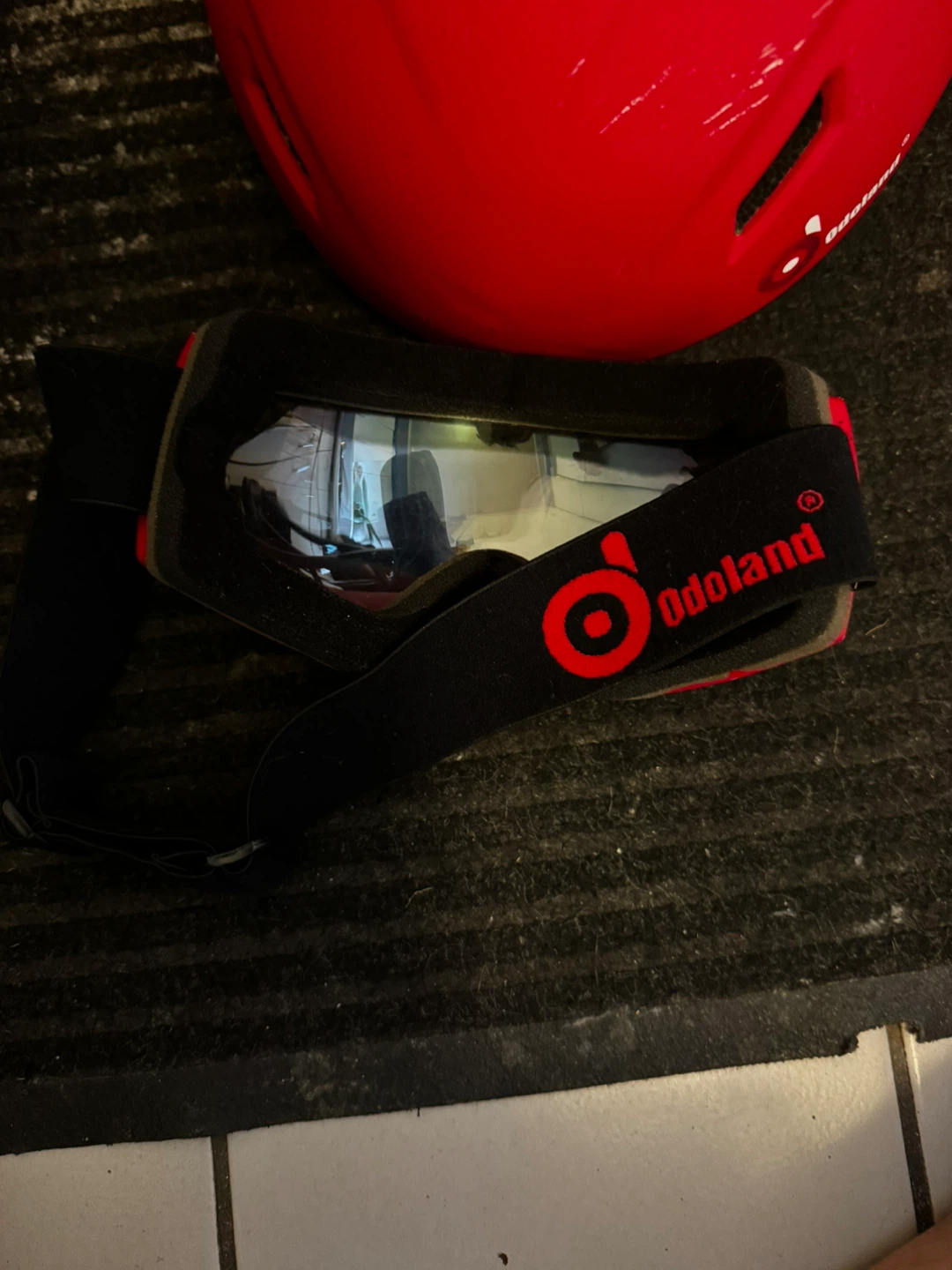 Red Odoland Ski Helmet and Goggles Set (Large) - photo 5