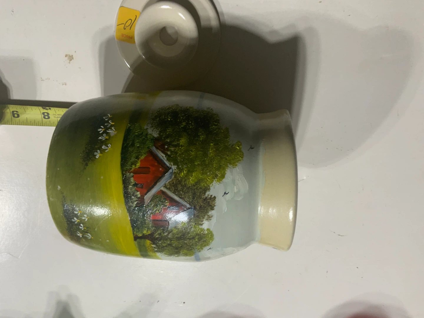 Hand-Painted Ceramic Jar with Lid - photo 3