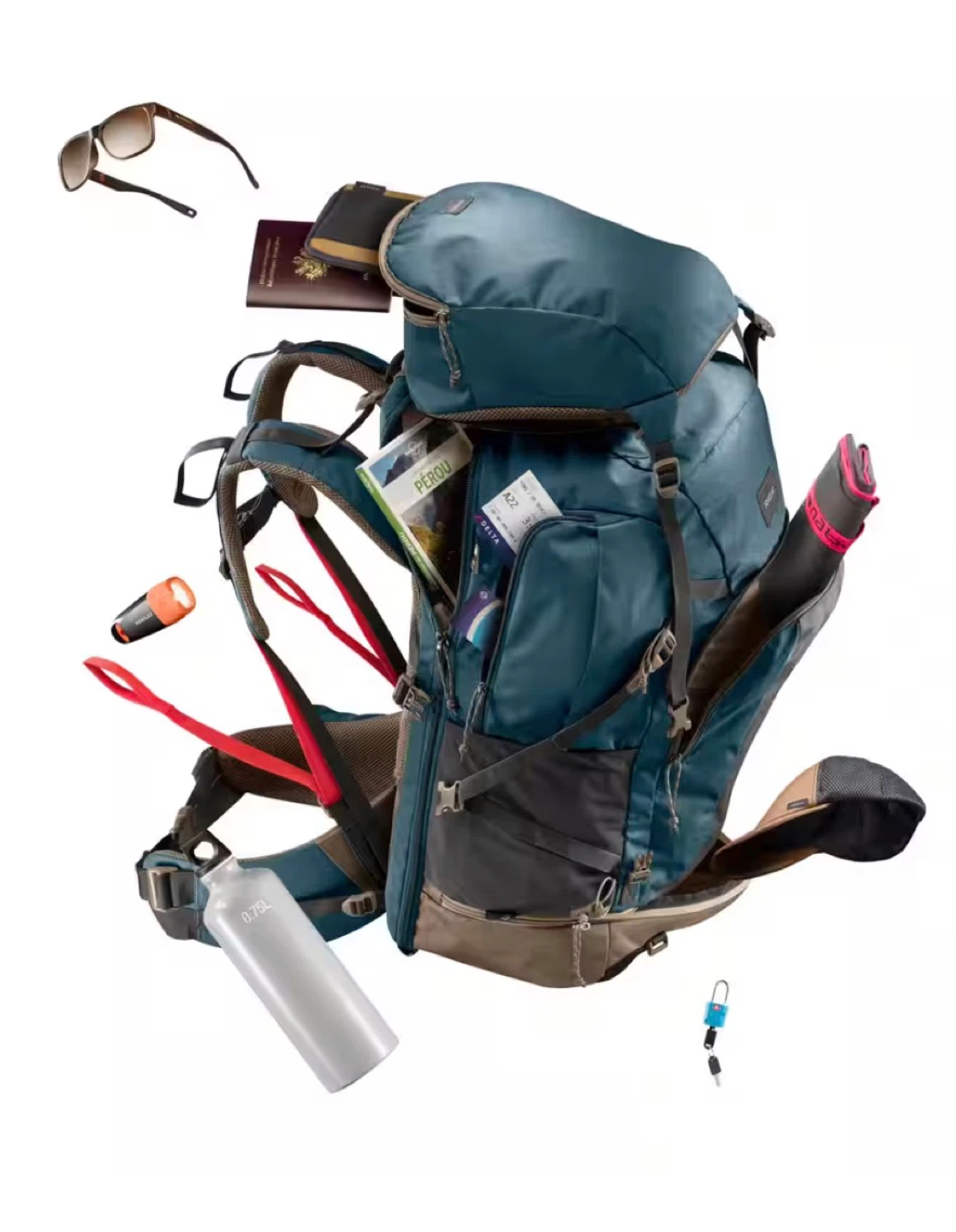 Backpack for Travel / Hiking / Backpacking 70l - photo 3