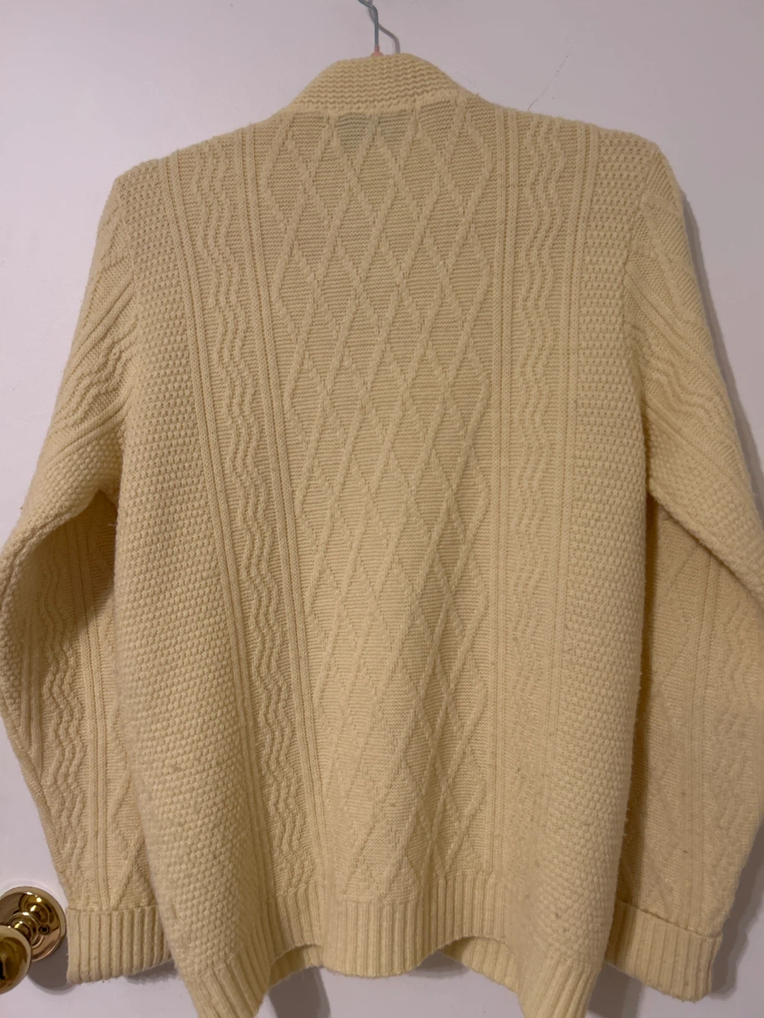 Butter Yellow Cable Knit Cardigan - photo 4