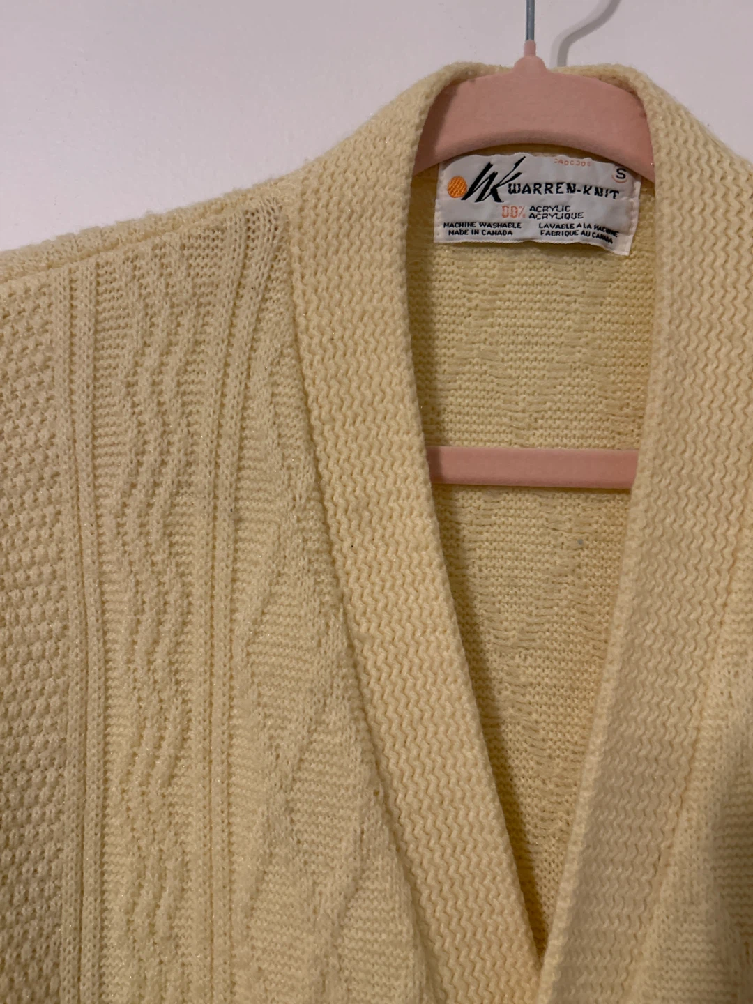 Butter Yellow Cable Knit Cardigan - photo 2