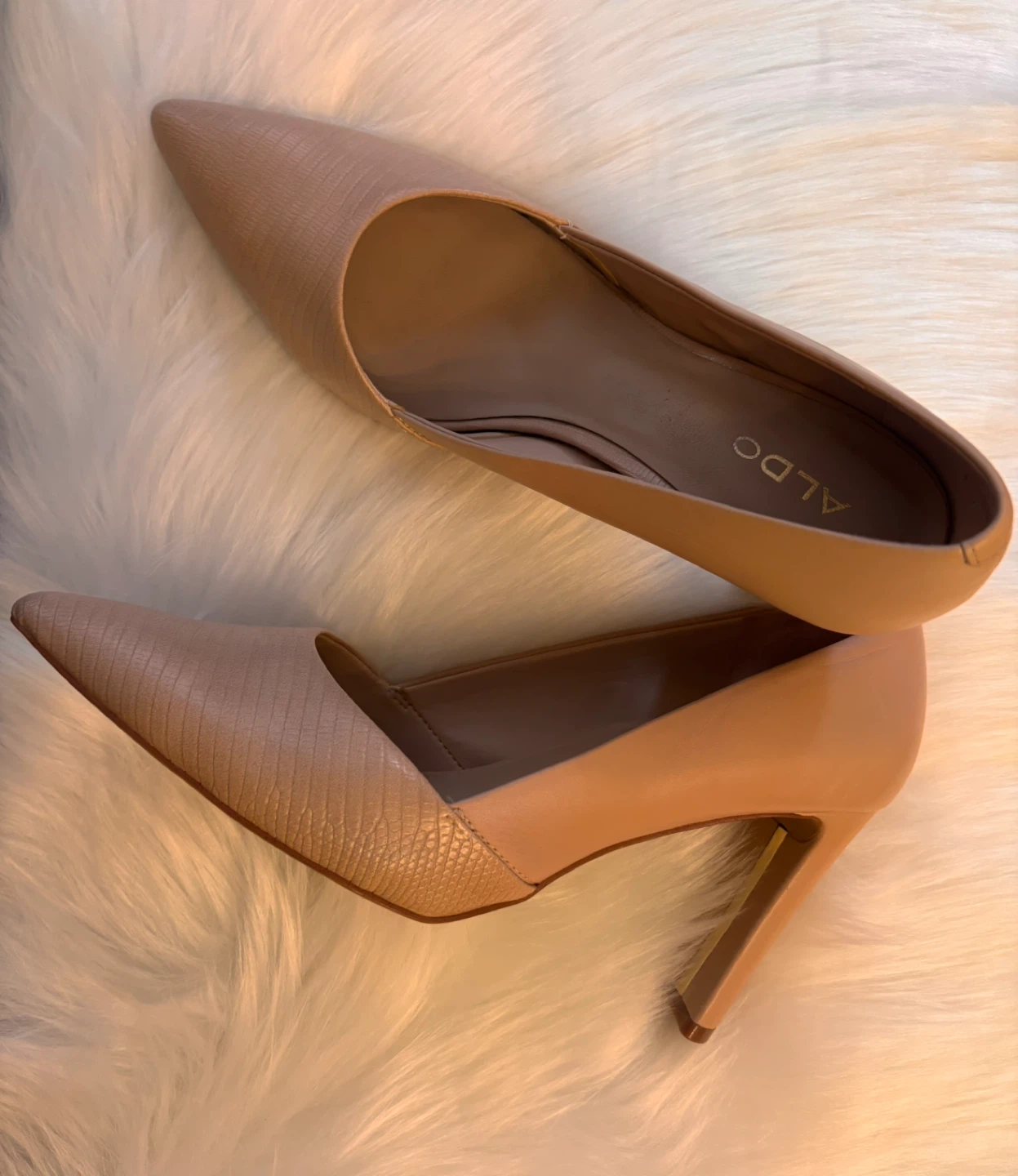 ALDO Women's Tan Pointed Toe Heels