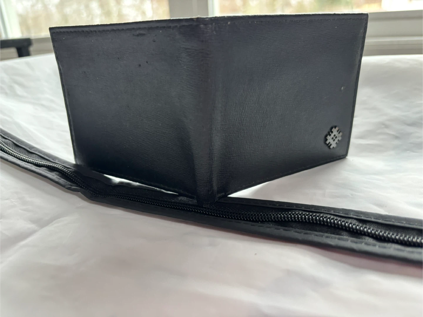 Black Leather Bifold Wallet