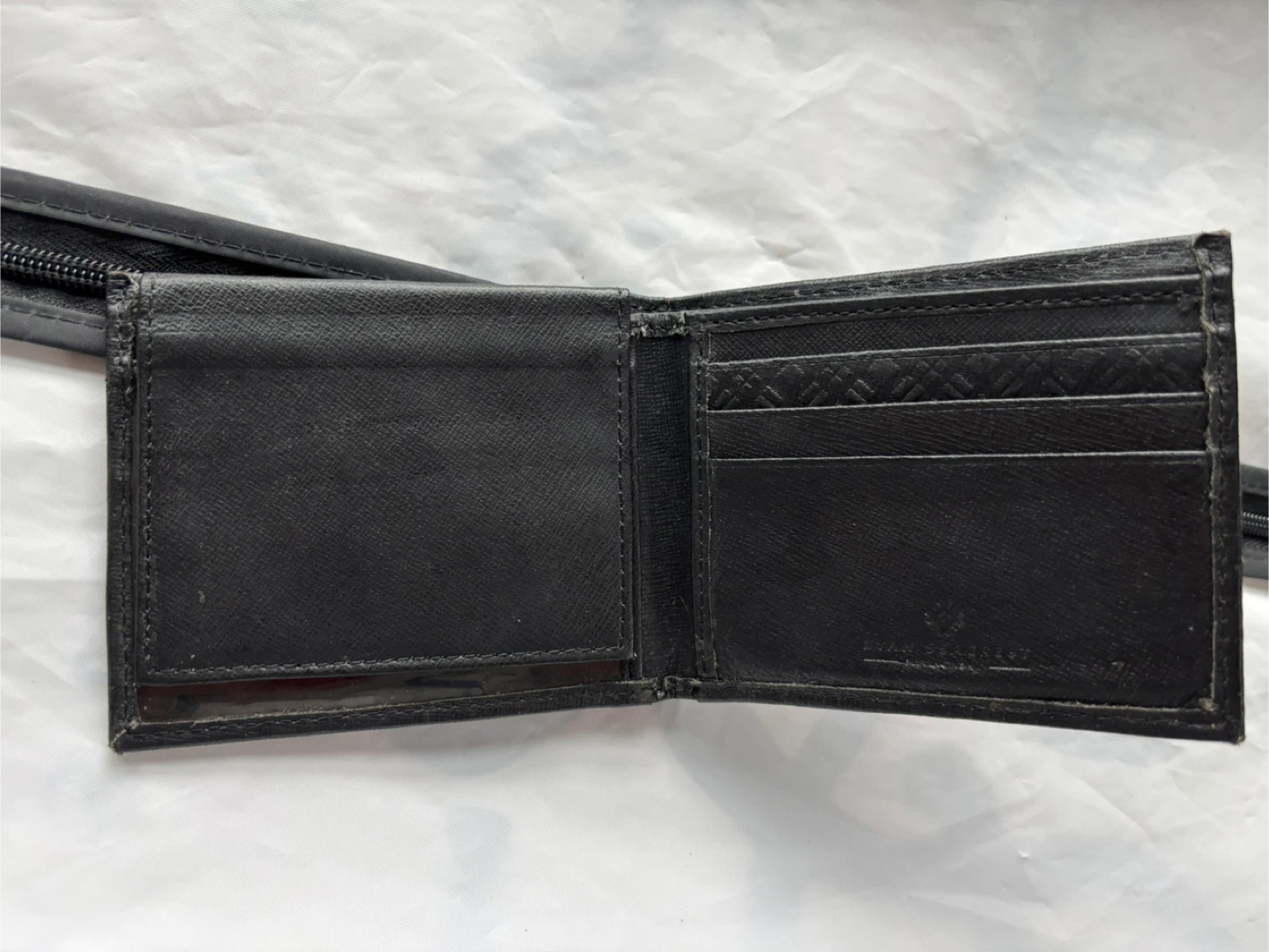 Black Leather Bifold Wallet - photo 2