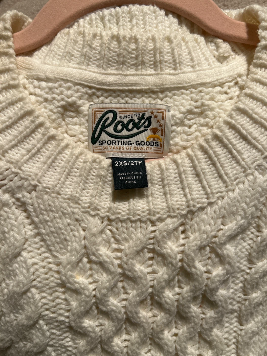 Roots Cream Cable Knit Sweater - photo 2