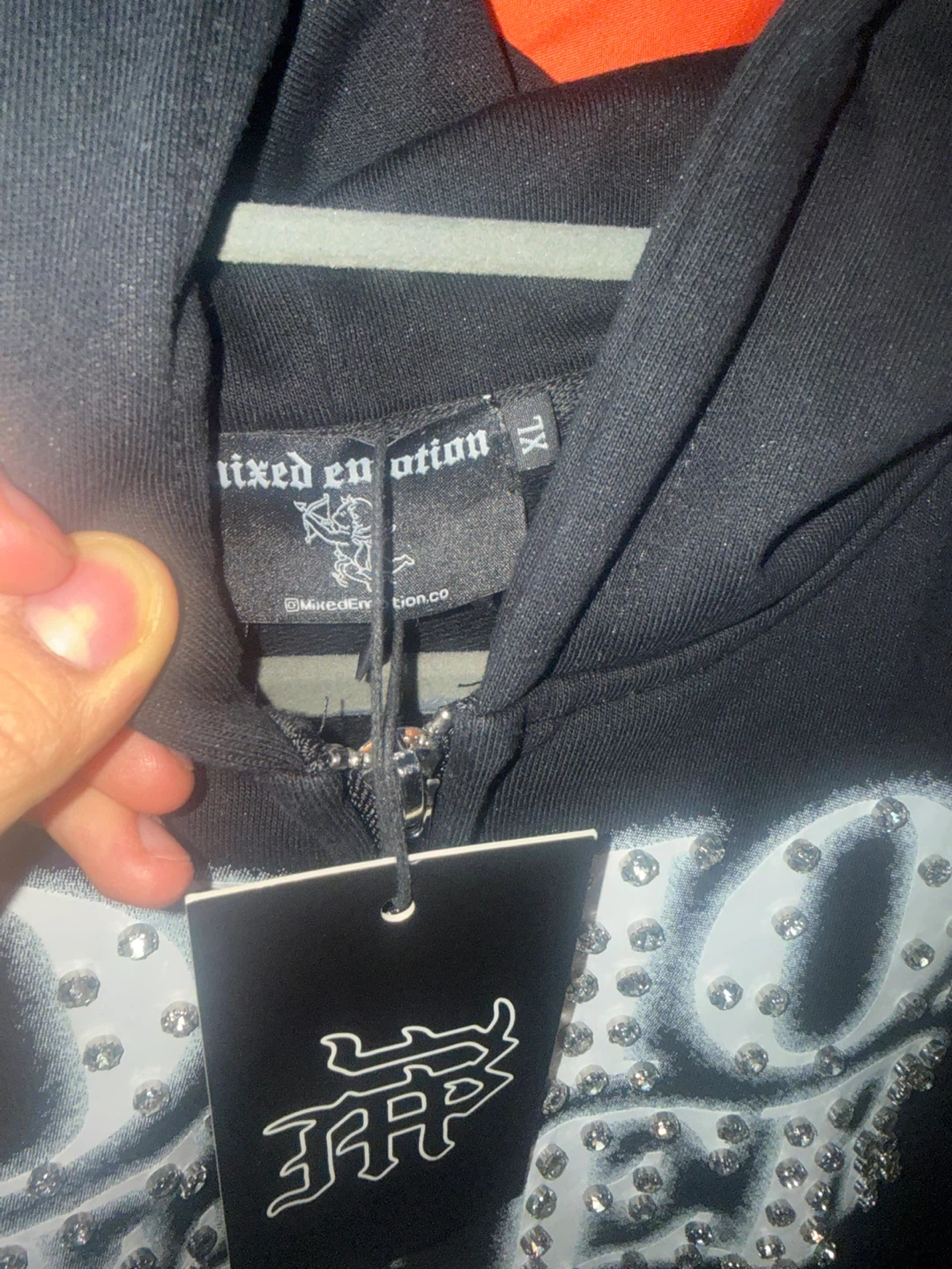 Mixed Emotion "NO HODL NEVER DIE" Zip-Up Hoodie XL - photo 3