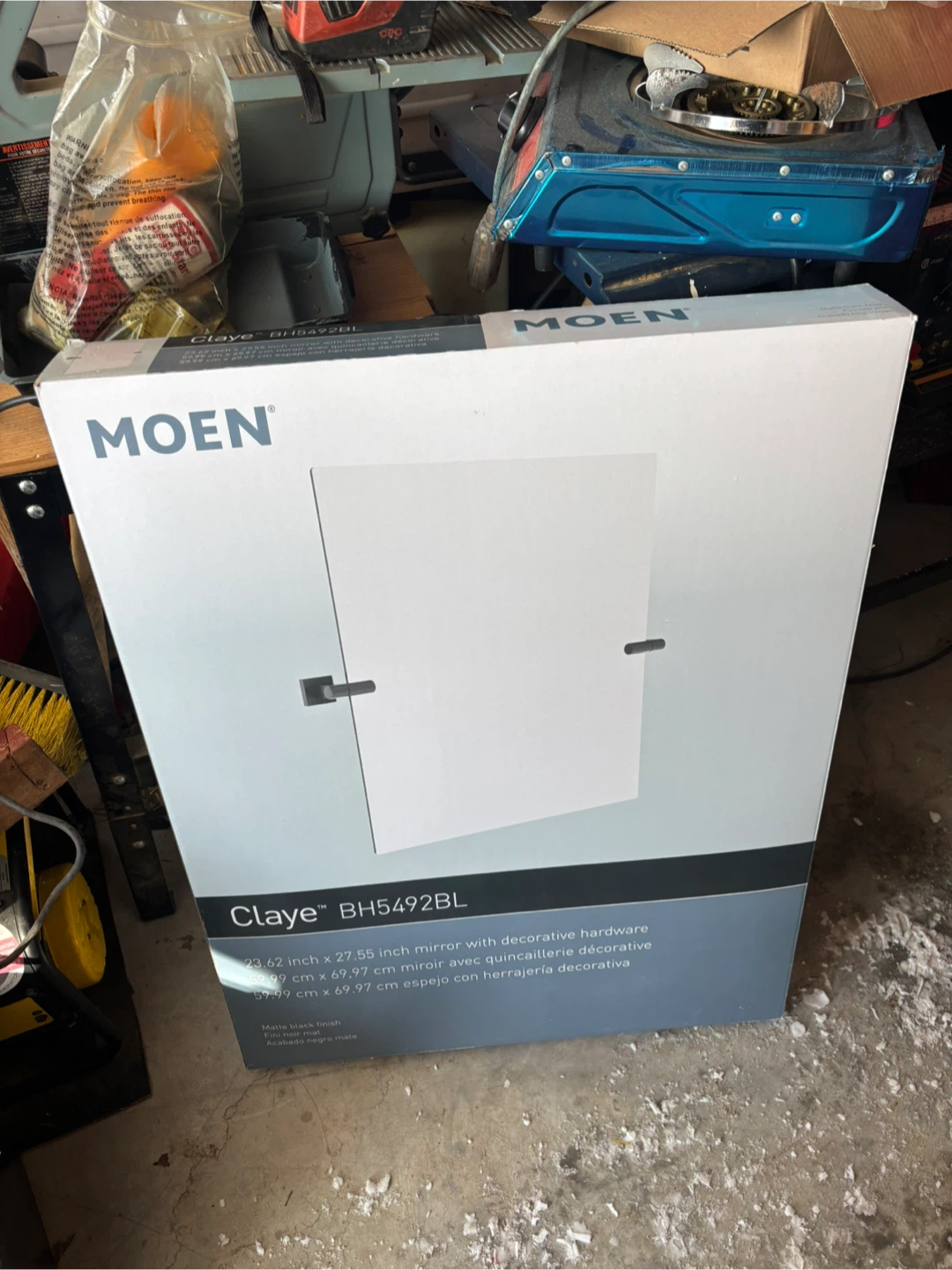 MOEN Claye BH5492BL Mirror with Decorative Hardware