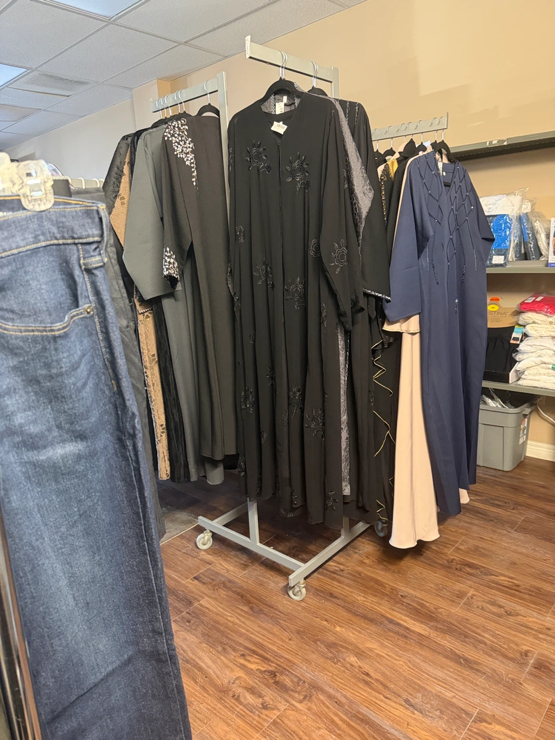 Black Abaya with Embellishments - photo 2