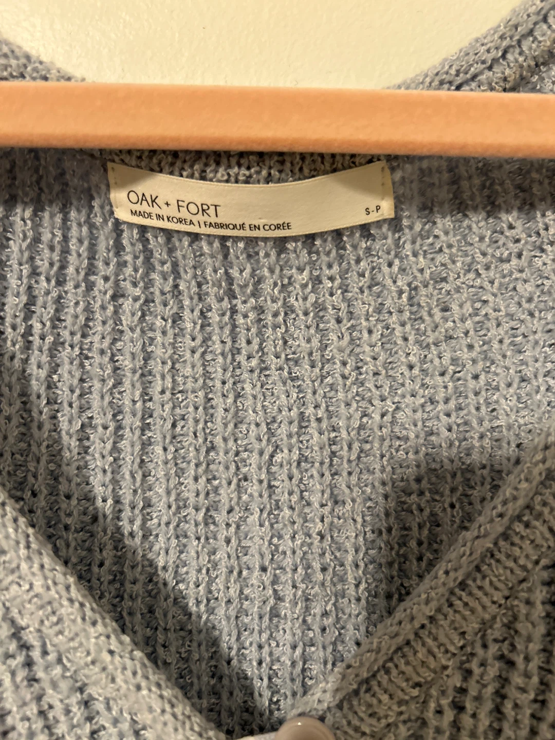 OAK + FORT Blue Cropped Cardigan - photo 2
