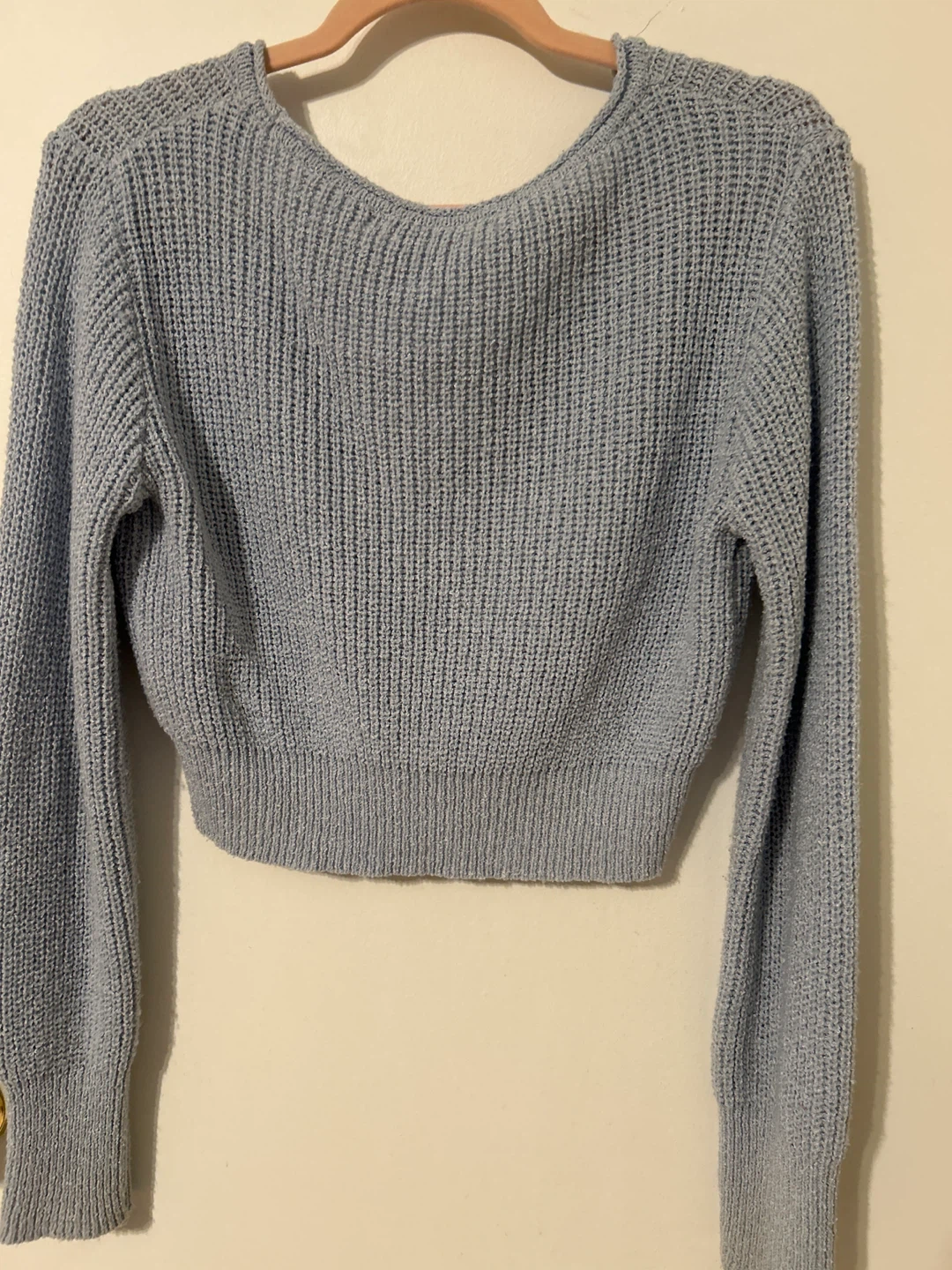 OAK + FORT Blue Cropped Cardigan - photo 3