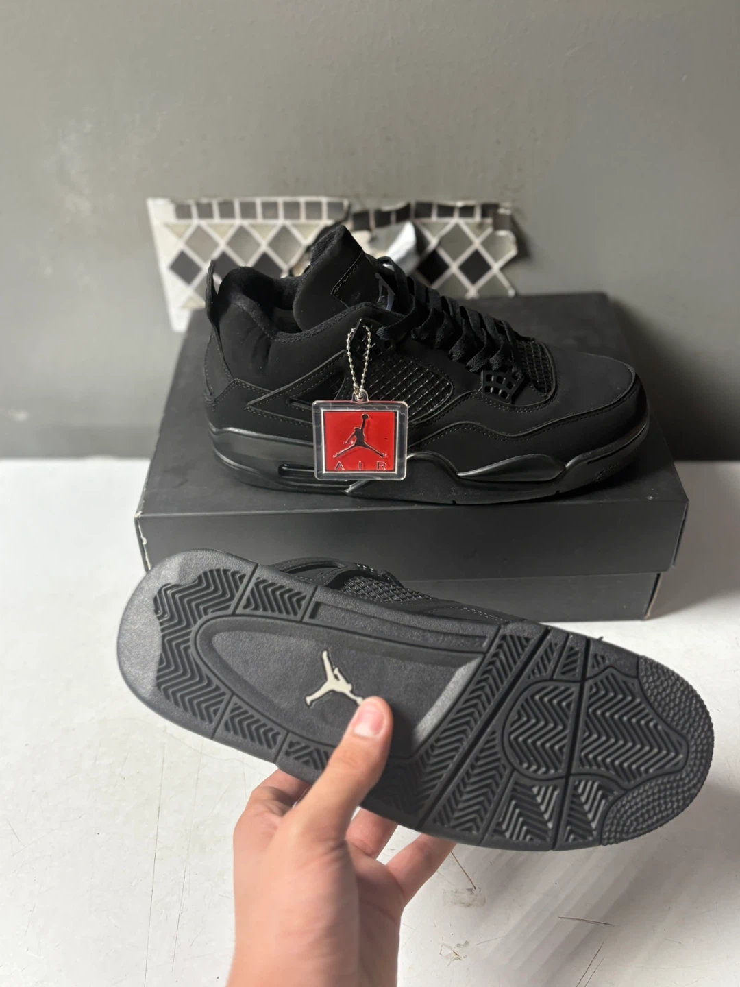 Air Jordan 4 Retro Black Cat Sneakers - photo 4