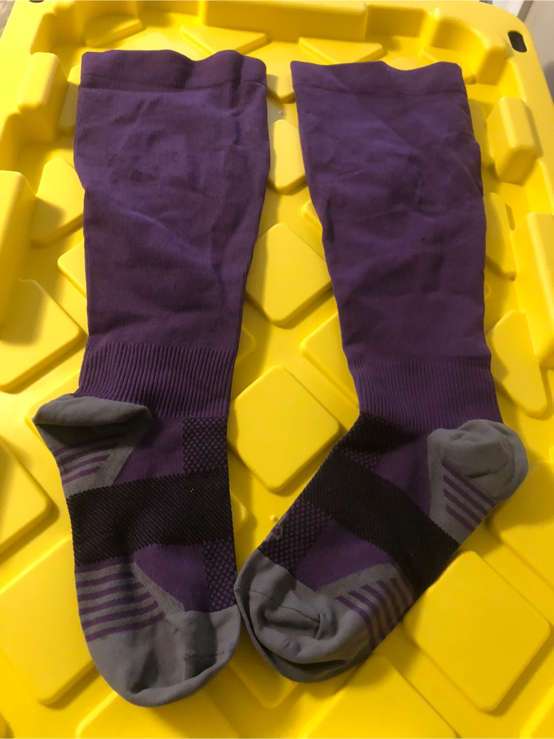 Purple Athletic Knee-High Socks (XL)