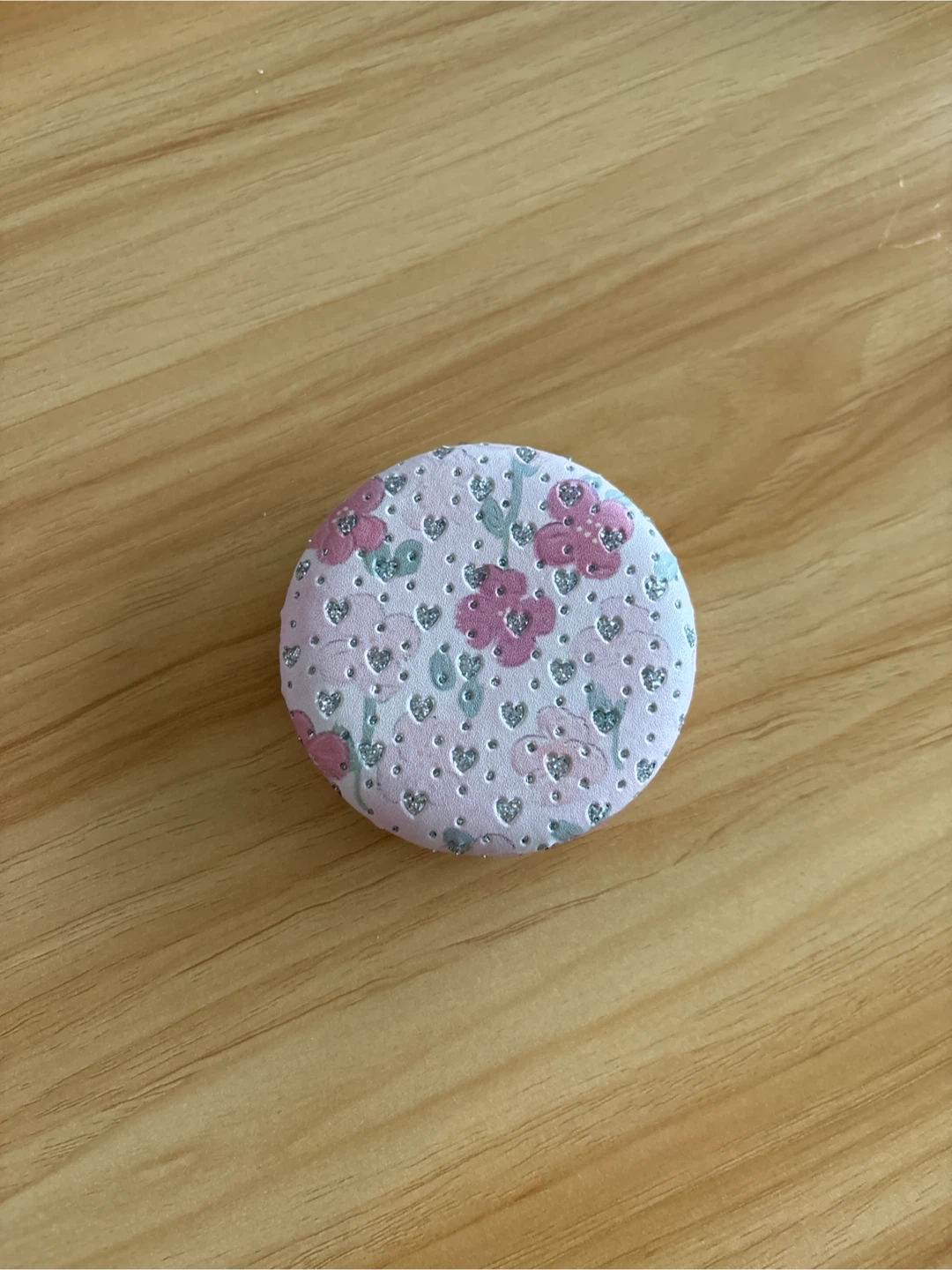 Pink Floral Pocket Mirror