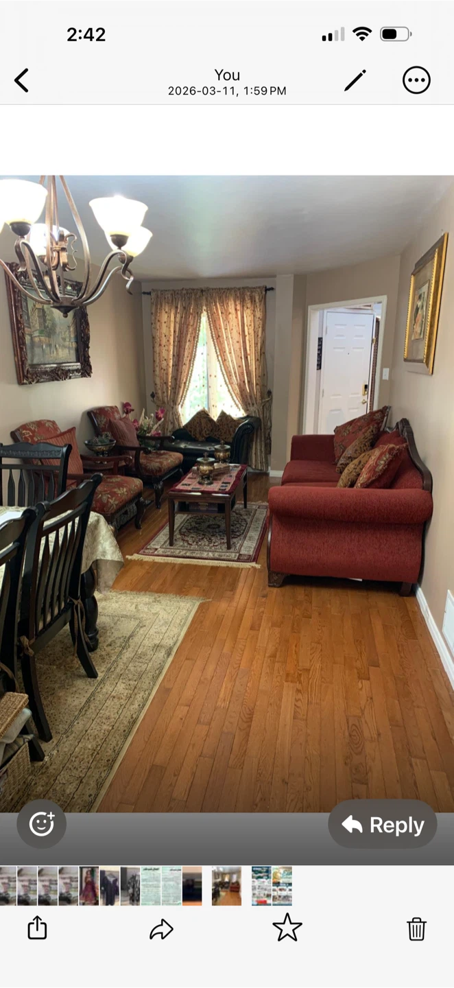 Red Sofa and Accent Chairs Set