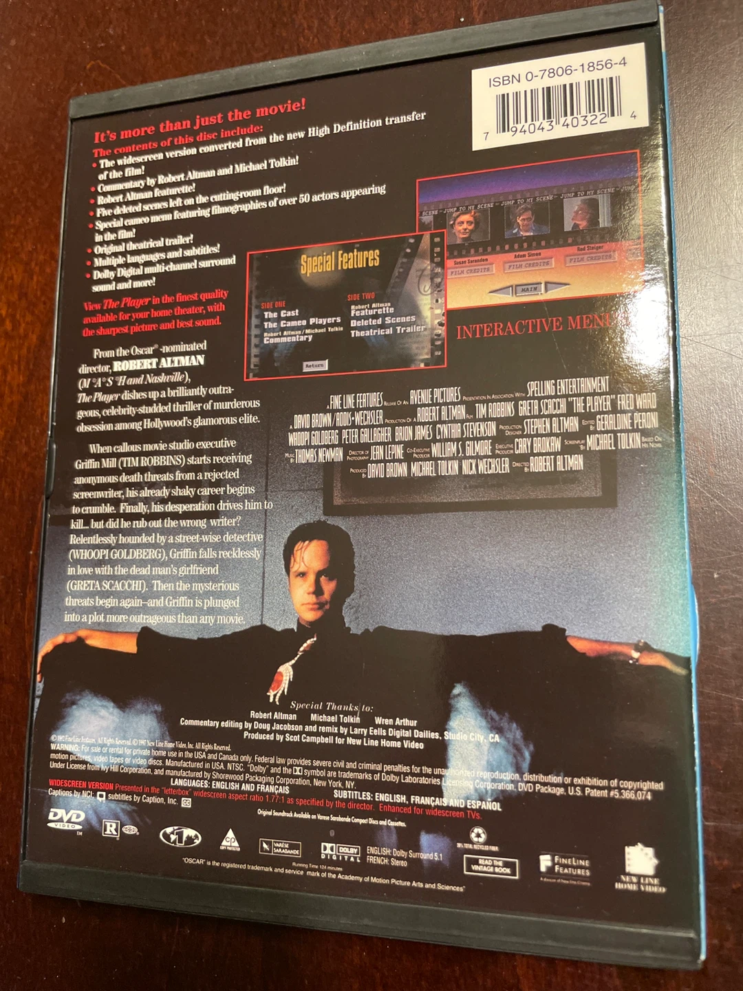 The Player DVD (New Line Platinum Series) - photo 2