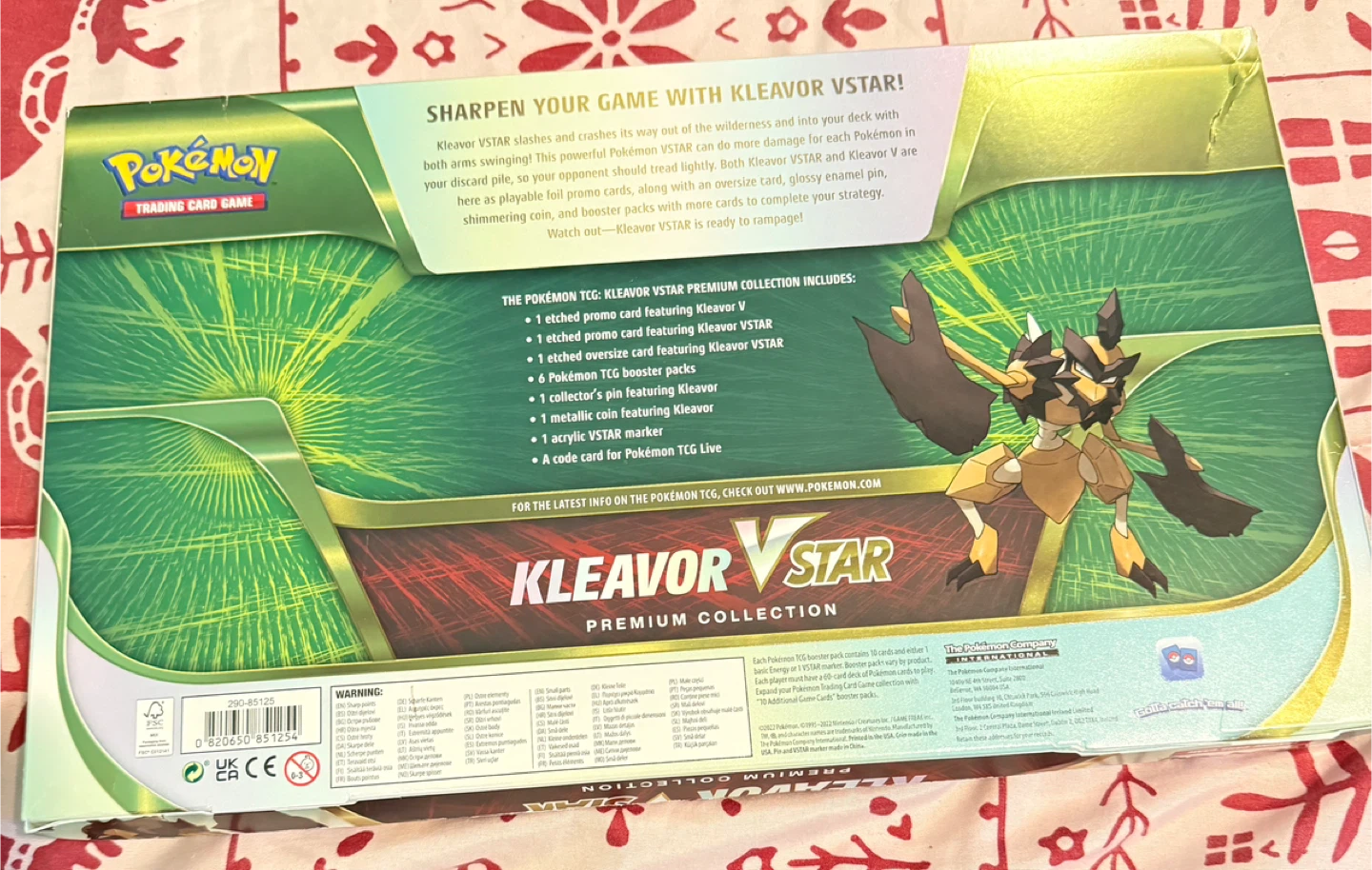 Pokemon Kleavor VSTAR Premium Collection Trading Card Game Box - photo 2