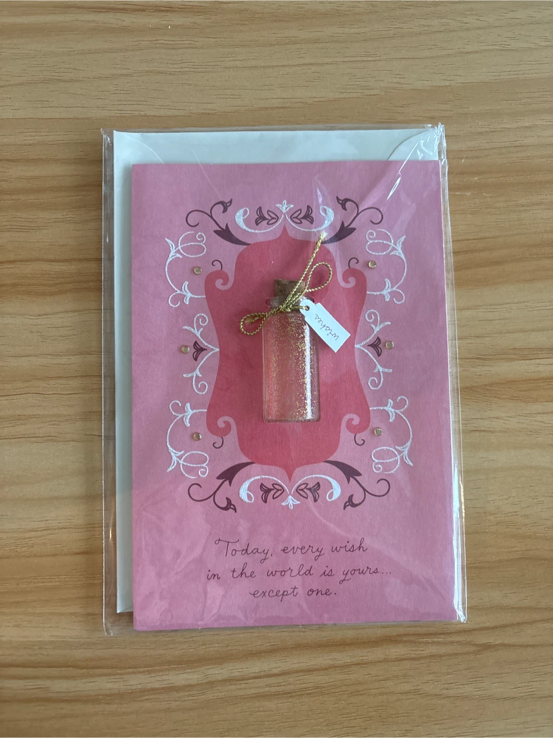 Greeting Card with Glitter Bottle