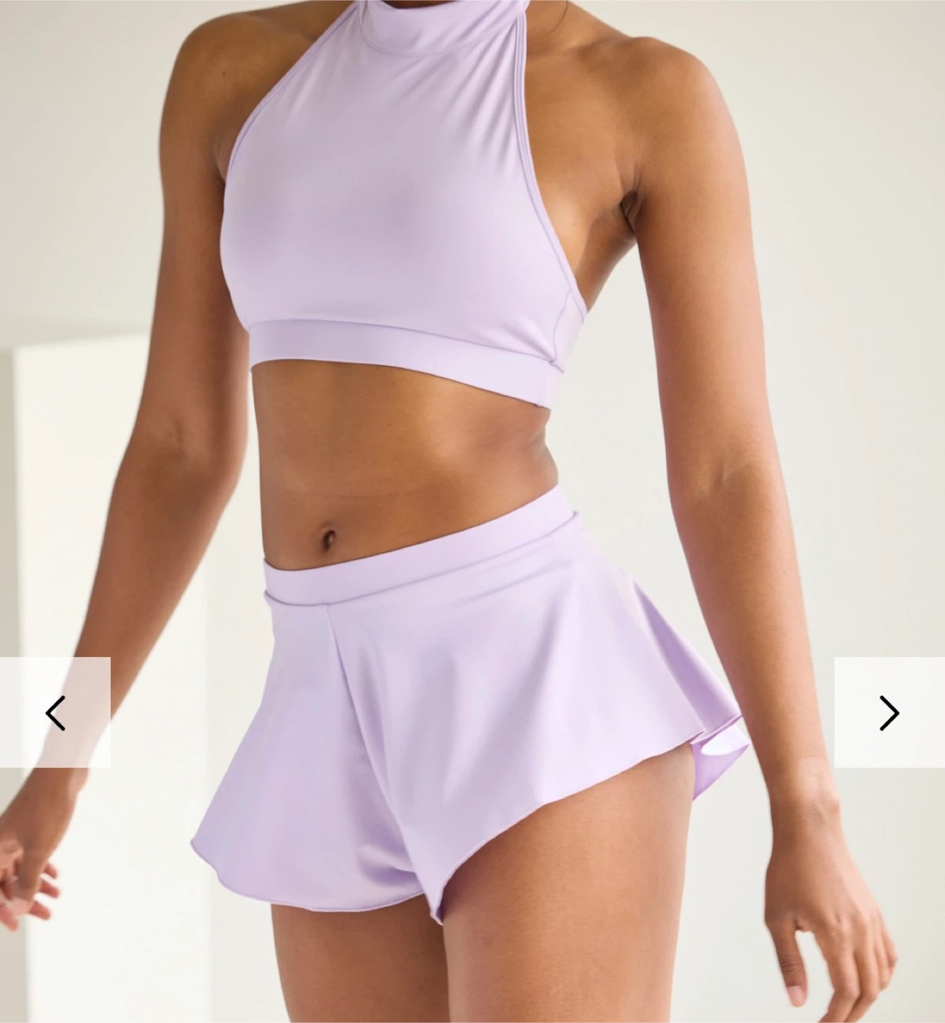 Pole wear aerial lyrical dancing short skirt flowy medium set