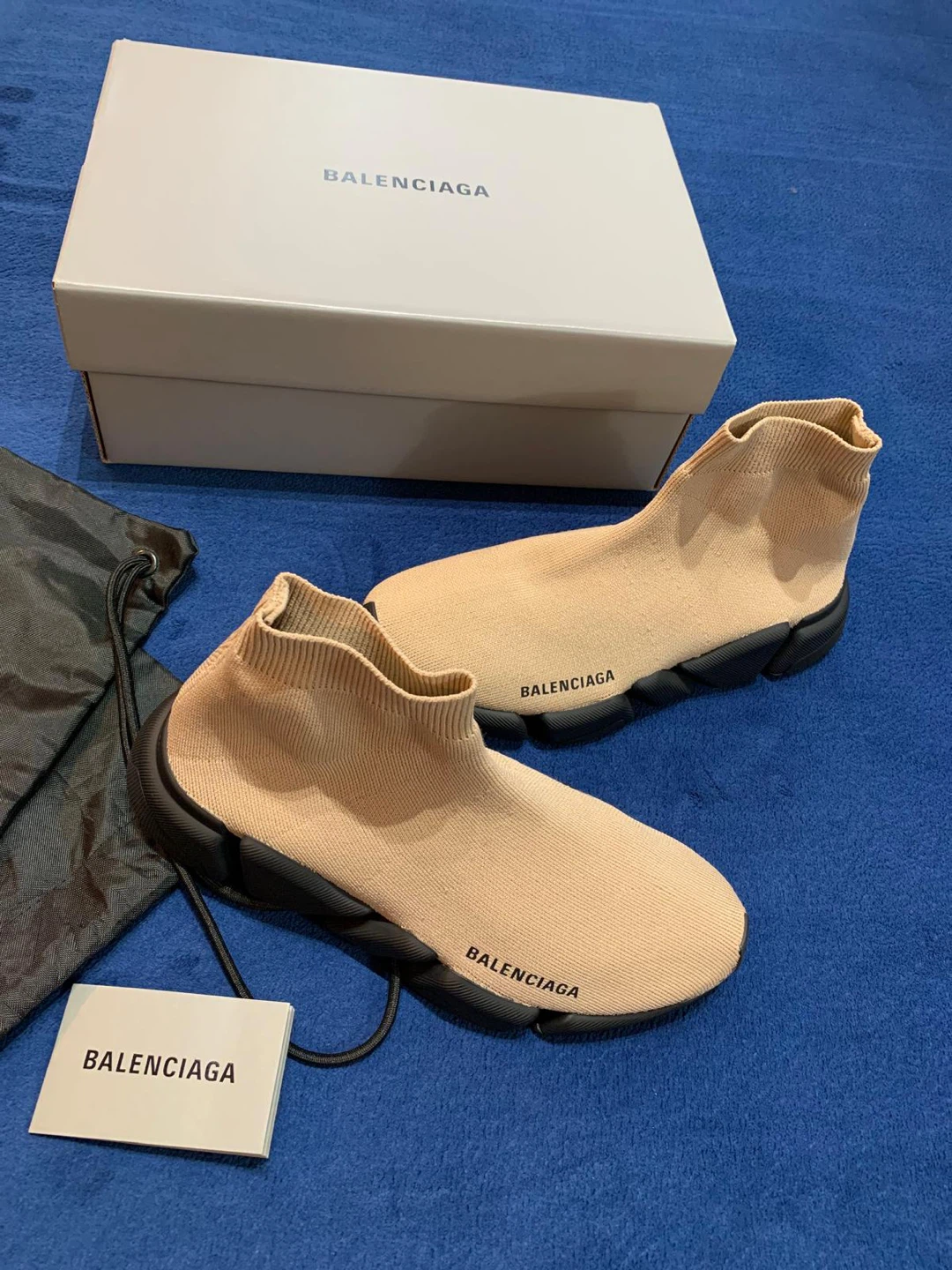 Balenciaga Speed Trainer Sock Sneakers Beige Size 39US Unisex. - photo 5