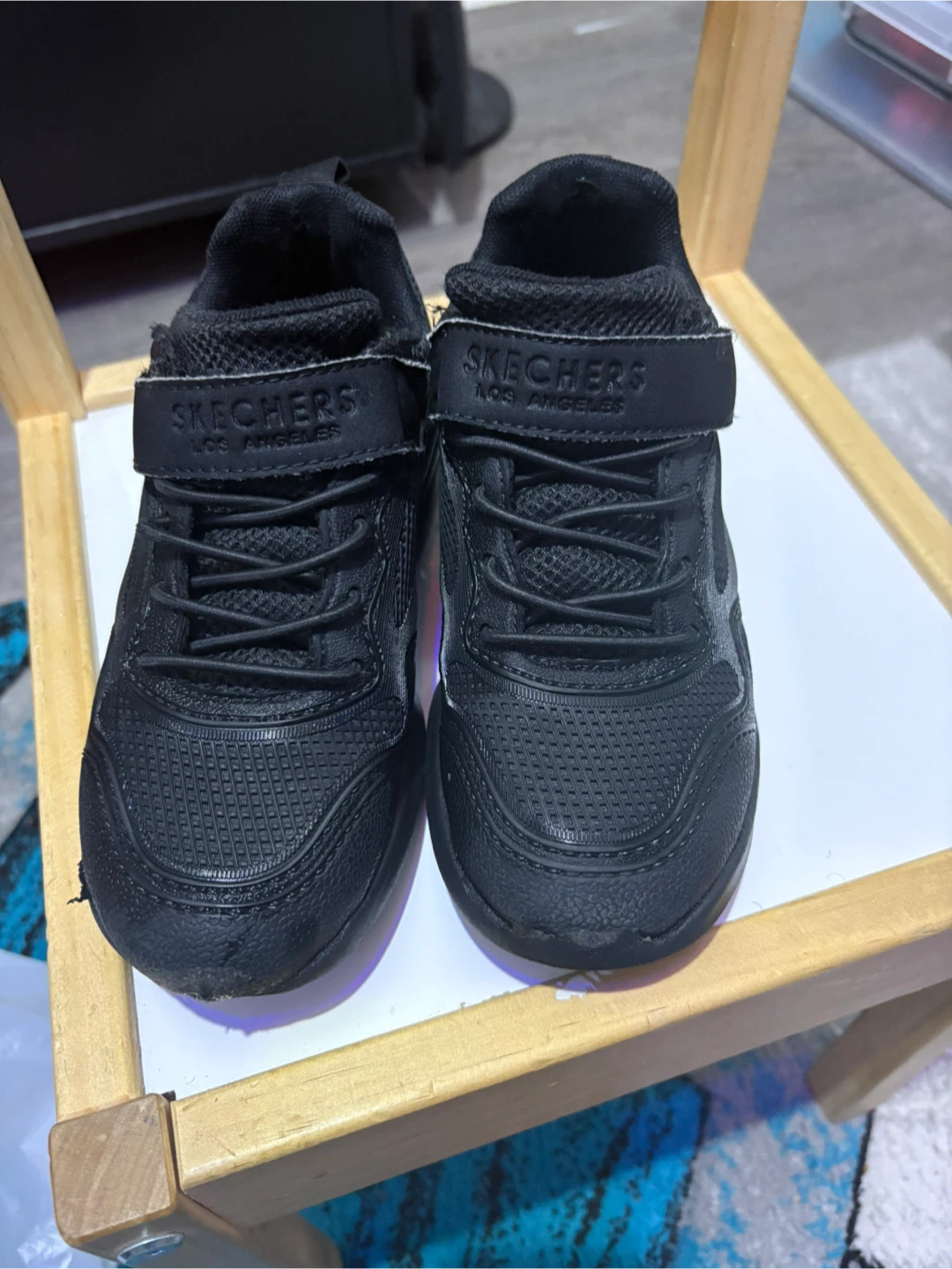 Skechers Black Velcro Sneakers
