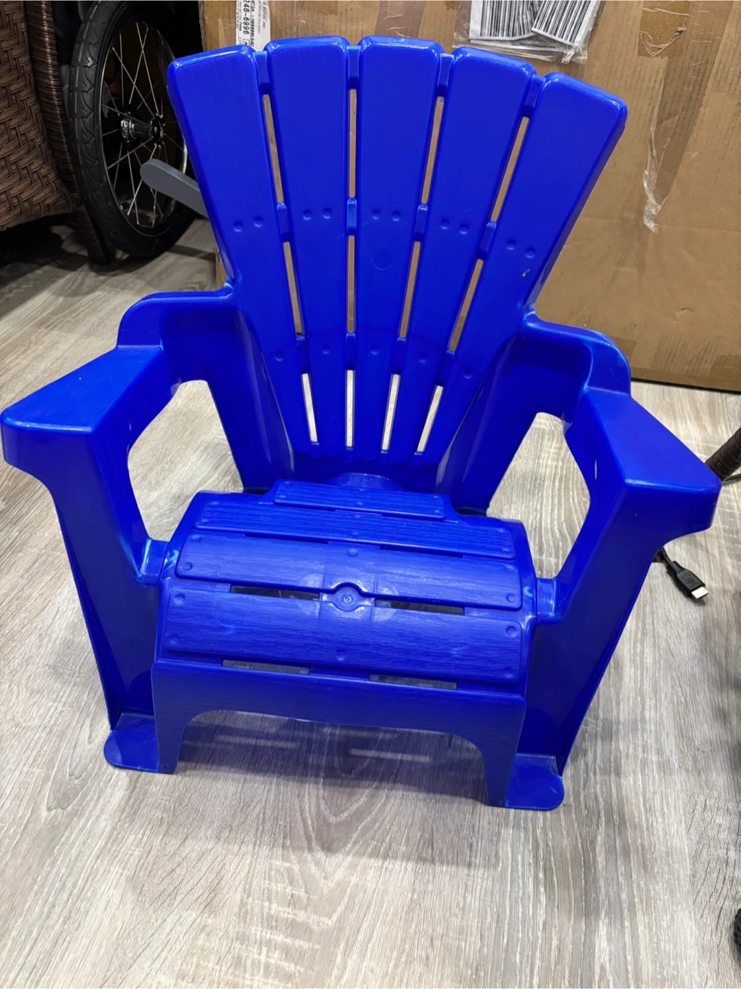 Blue Plastic Adirondack Chair for Kids