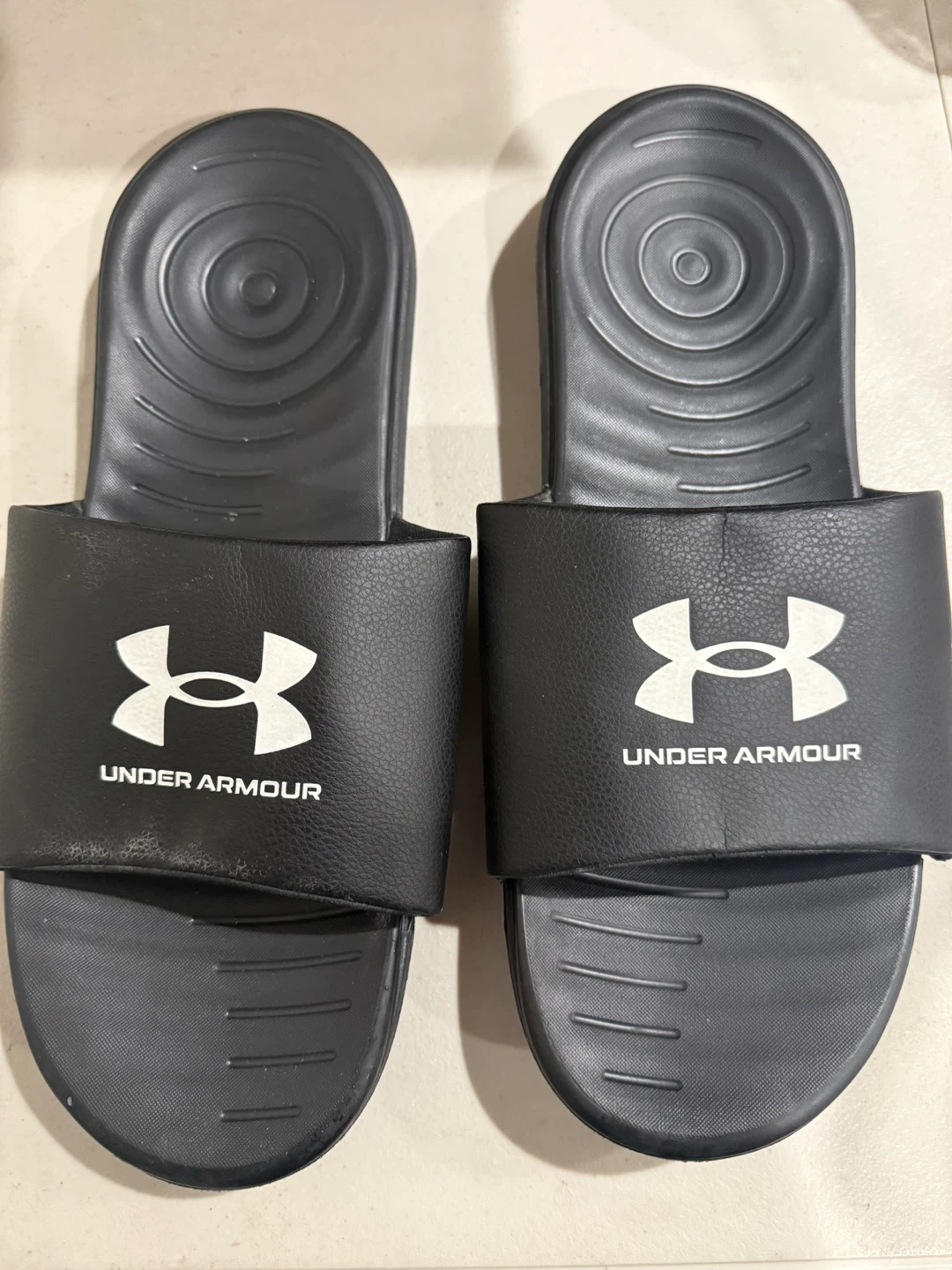 Under Armour Men's Slides Sandals Black Size 14