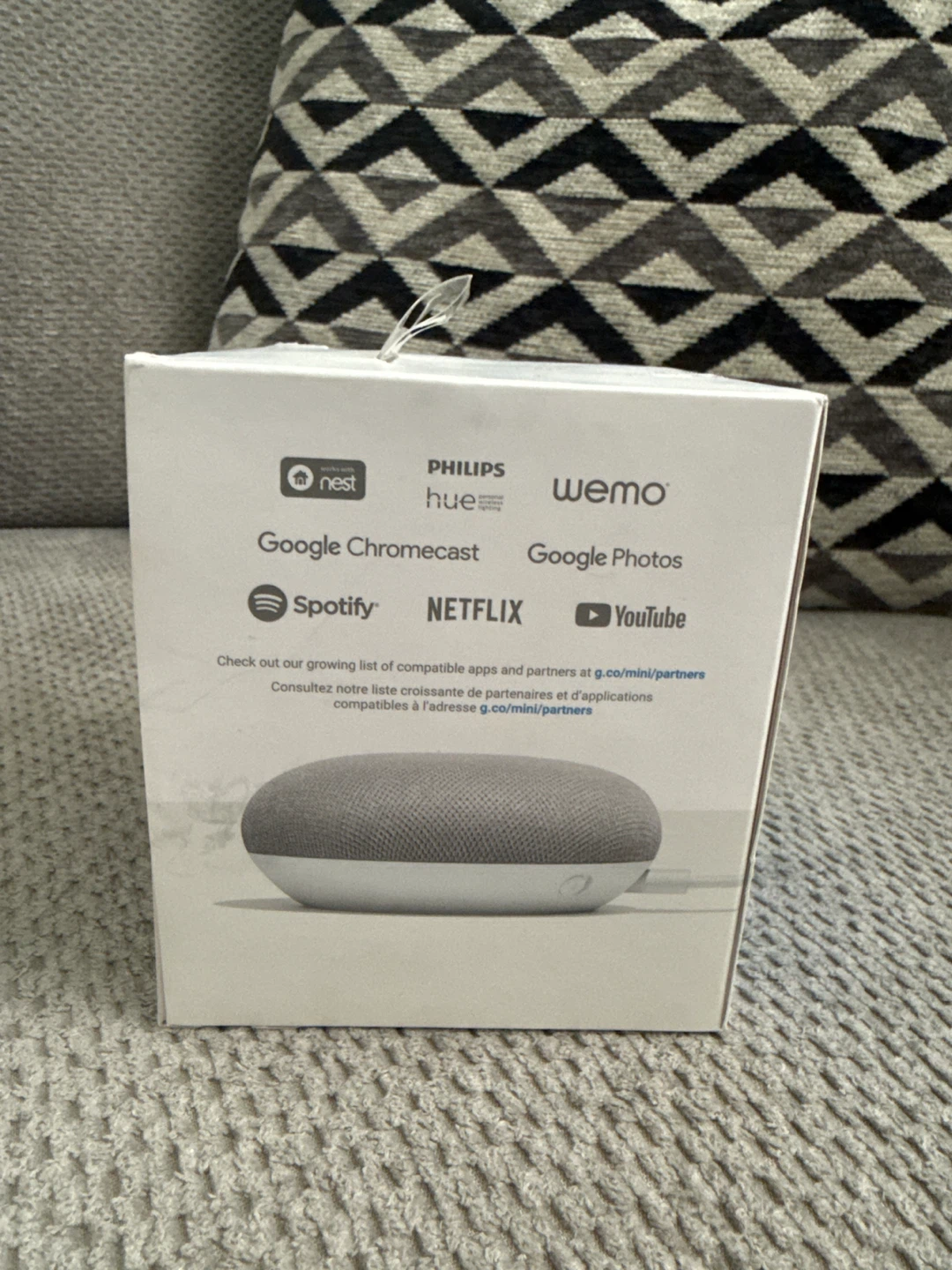 Google Home Mini Smart Speaker - Grey - photo 3