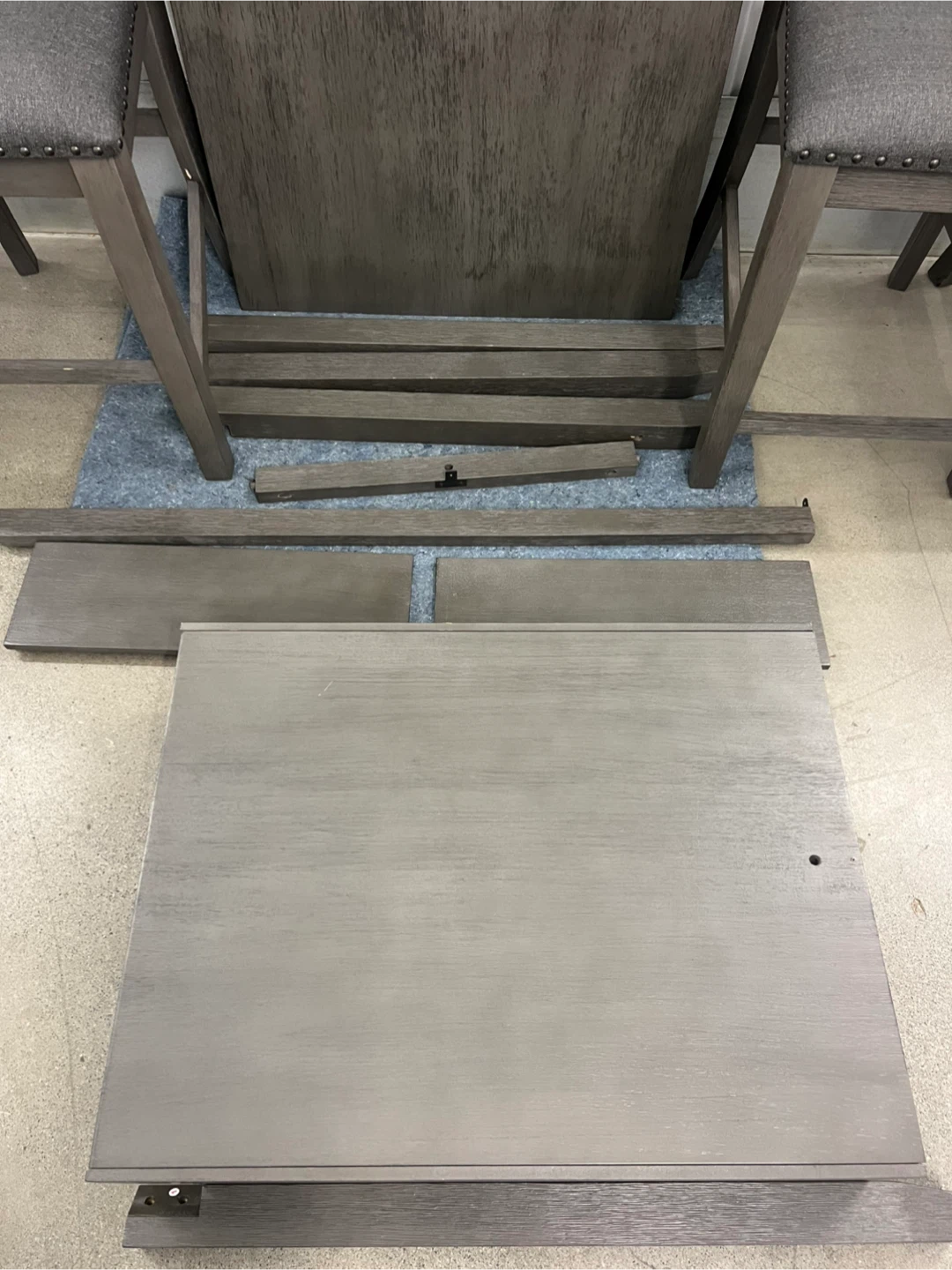 Gray Counter Height Dining Set with 4 Chairs - photo 2