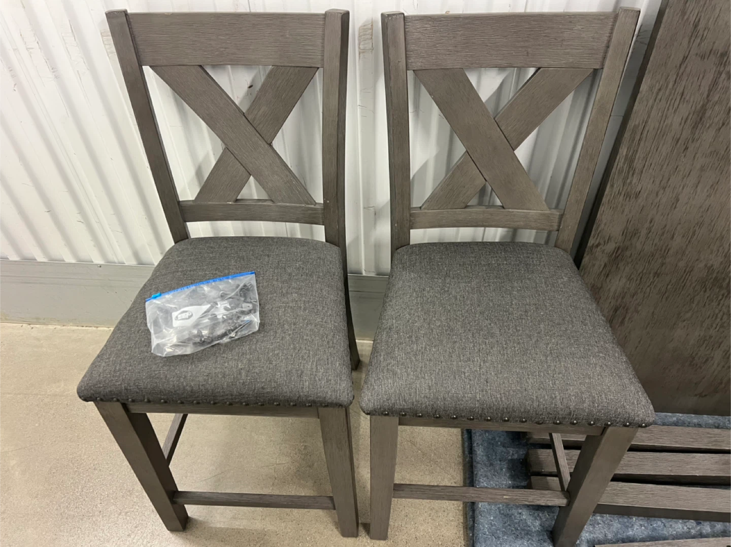 Gray Counter Height Dining Set with 4 Chairs - photo 4