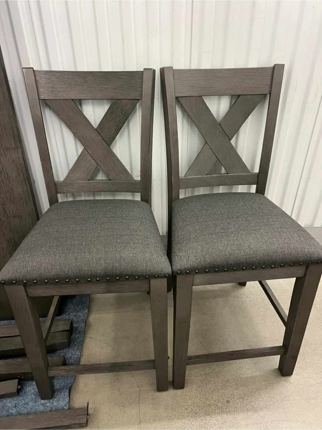 Gray Counter Height Dining Set with 4 Chairs - photo 5
