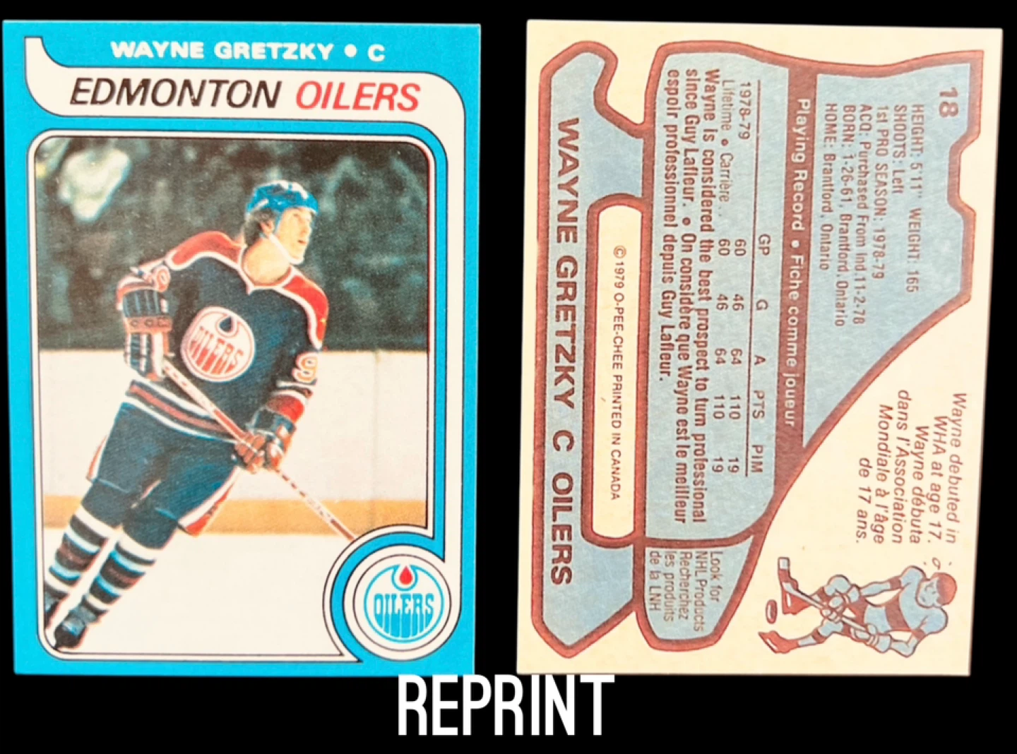 1978-79 O-Pee-Chee Wayne Gretzky rookie card REPRINT