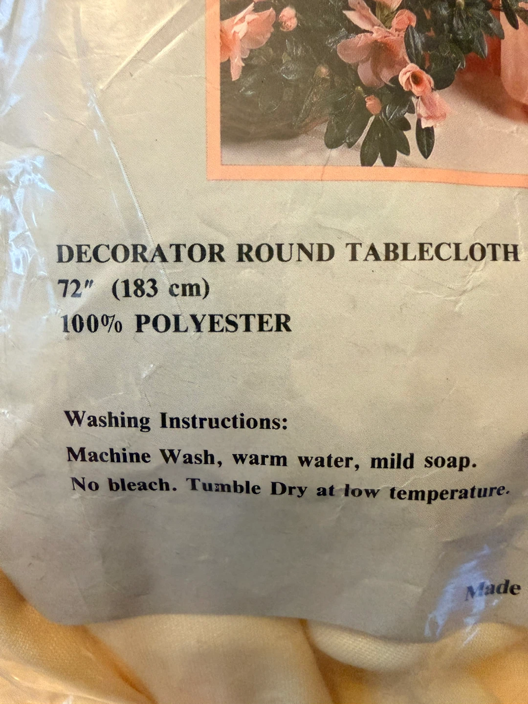 Decorator Round Tablecloth 72" - 100% Polyester - photo 2