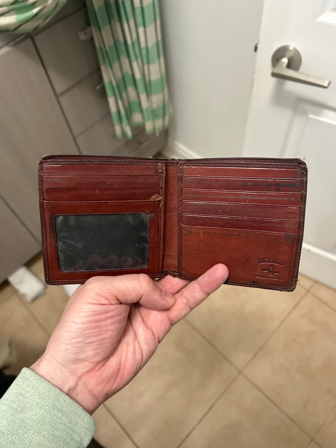 Worn In Brown Leather Bifold Wallet - photo 2