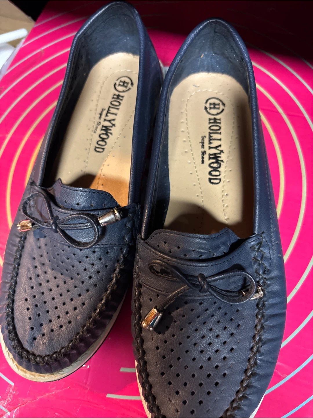 Hollywood Super Shoes Navy Blue Loafers - Women's Size 37 - photo 2