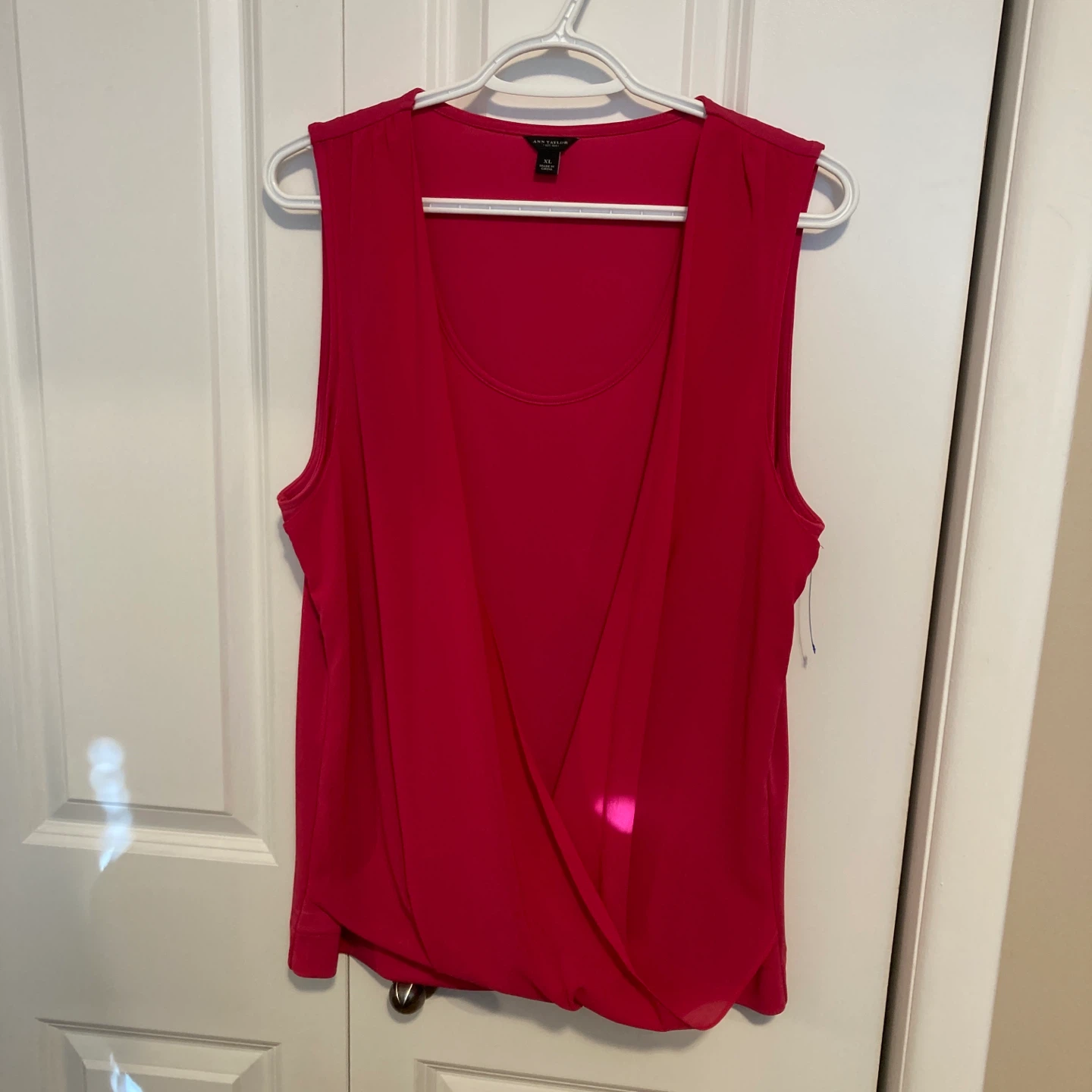 Ann Taylor Sleeveless Wrap Top - XL