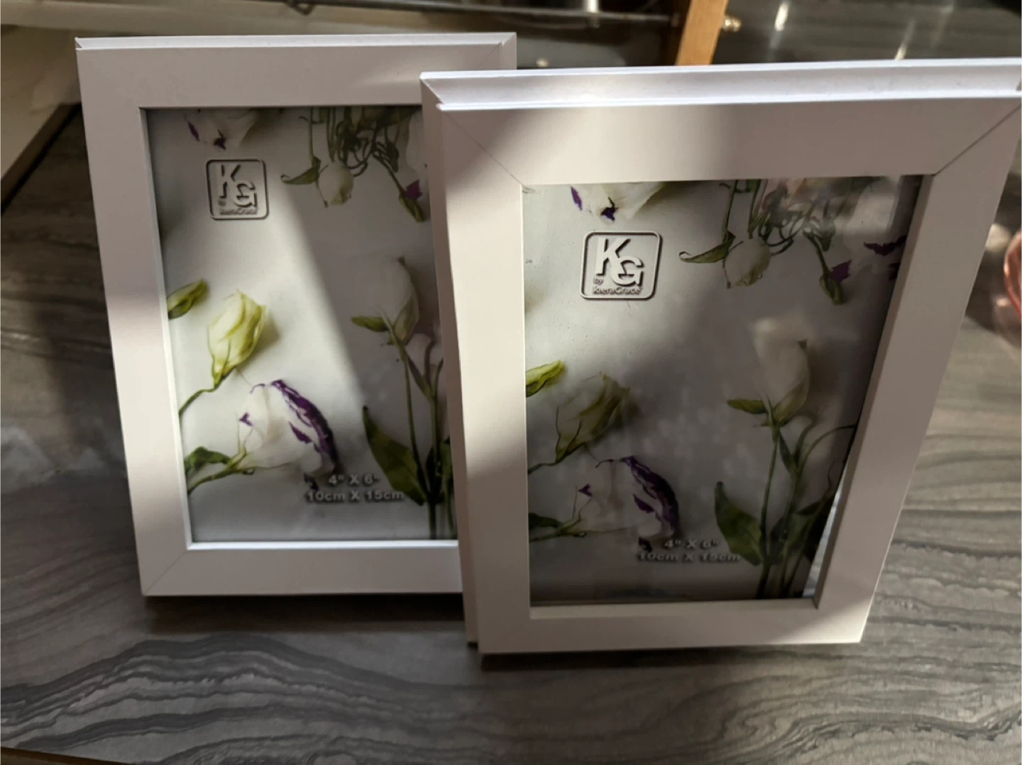 2 x Kiera Grace White Photo Frames 4x6 Inches