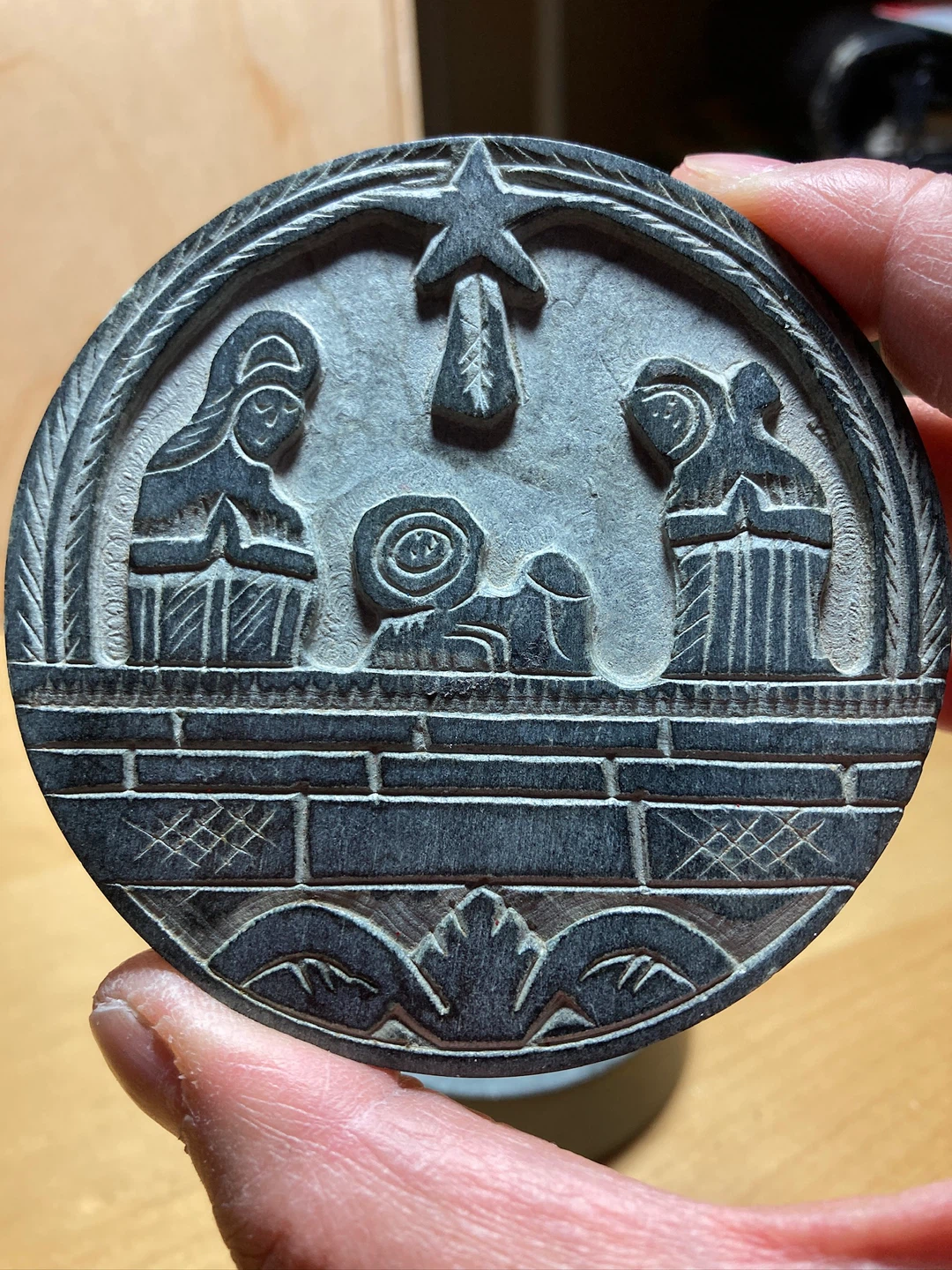 Carved Nativity Scene Trinket Box - photo 4
