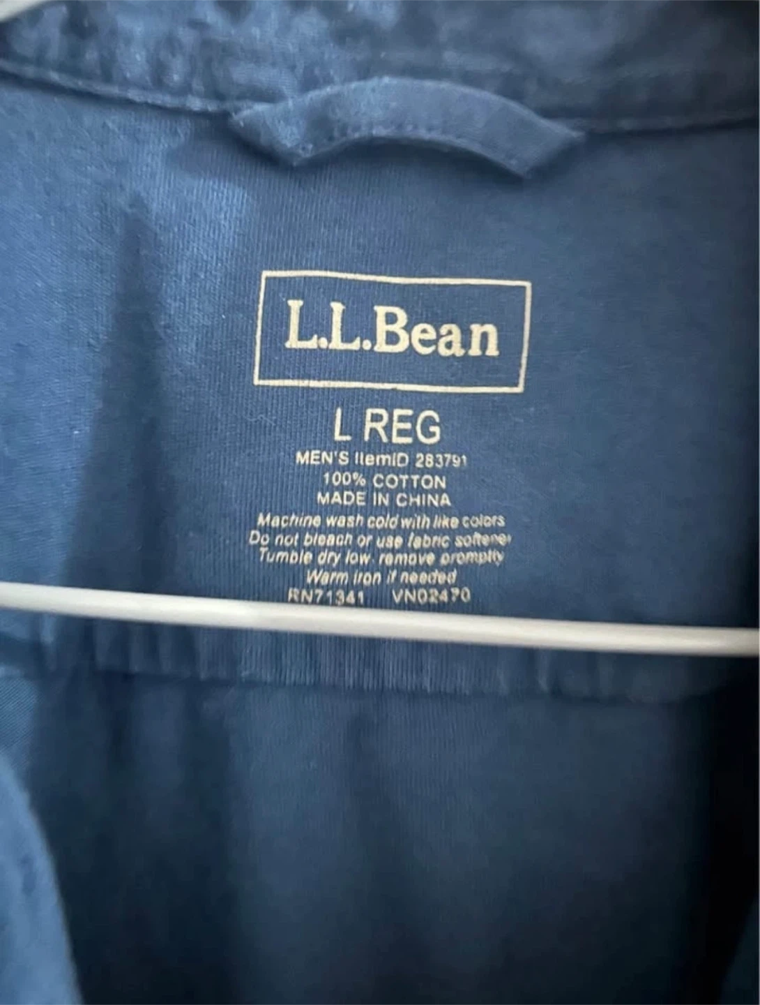 L.L.Bean Men's Short Sleeve Button-Up Shirt - L REG - photo 2