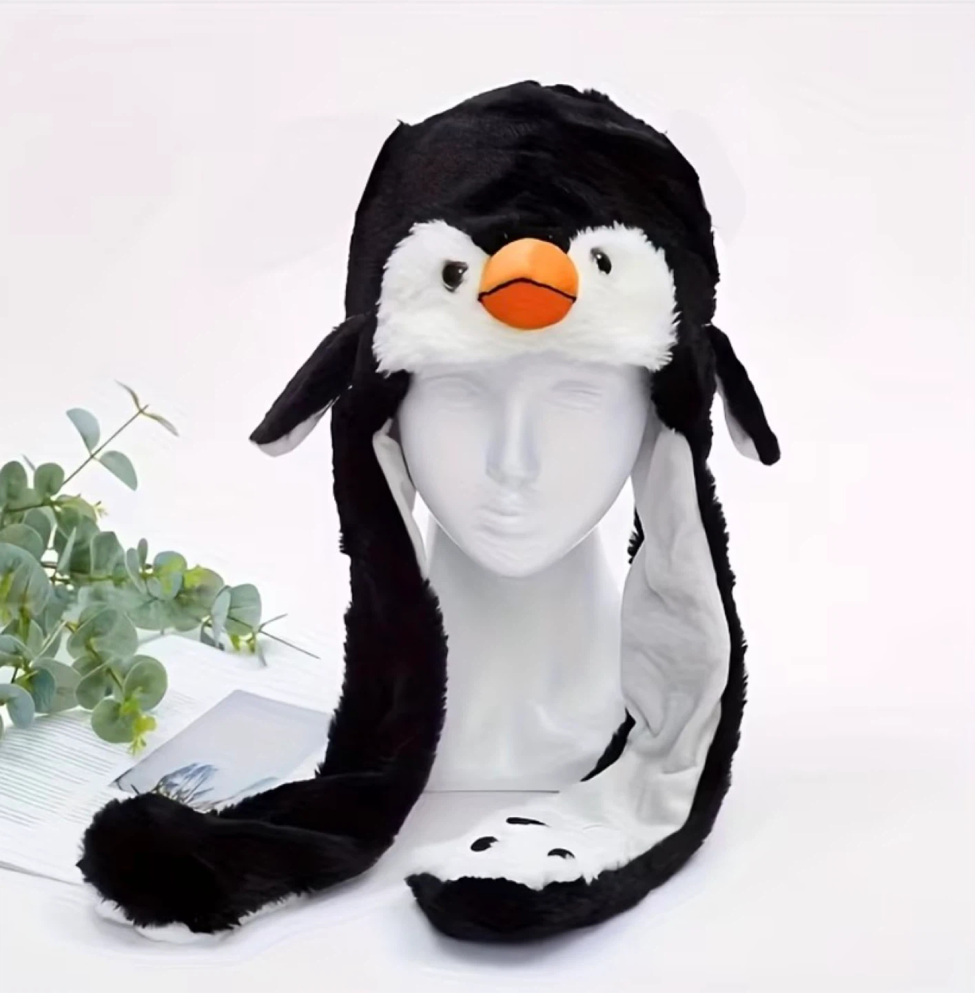 Plush Animal Hat with Moving Ears