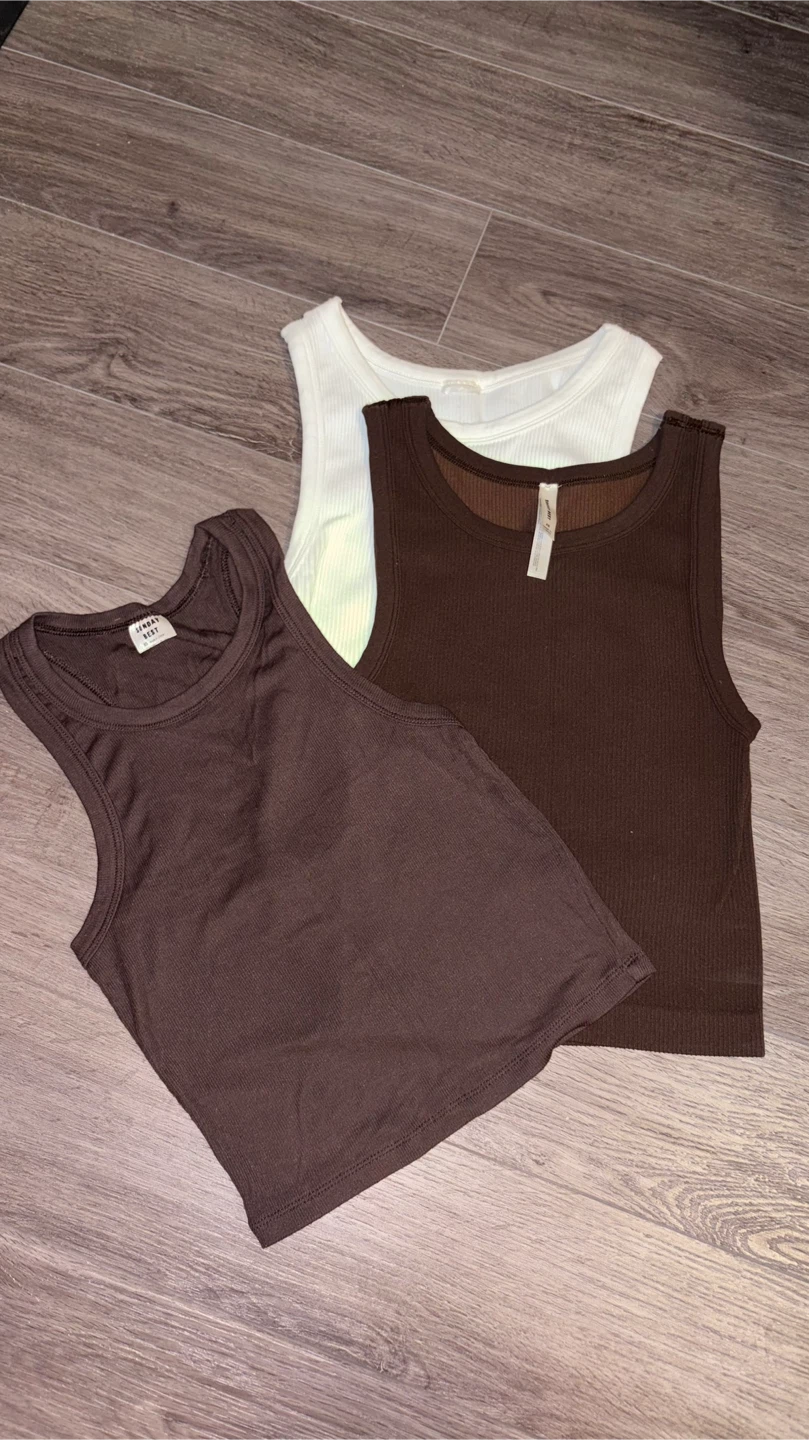 Sunday Best Ribbed Tank Tops (3 Pack)