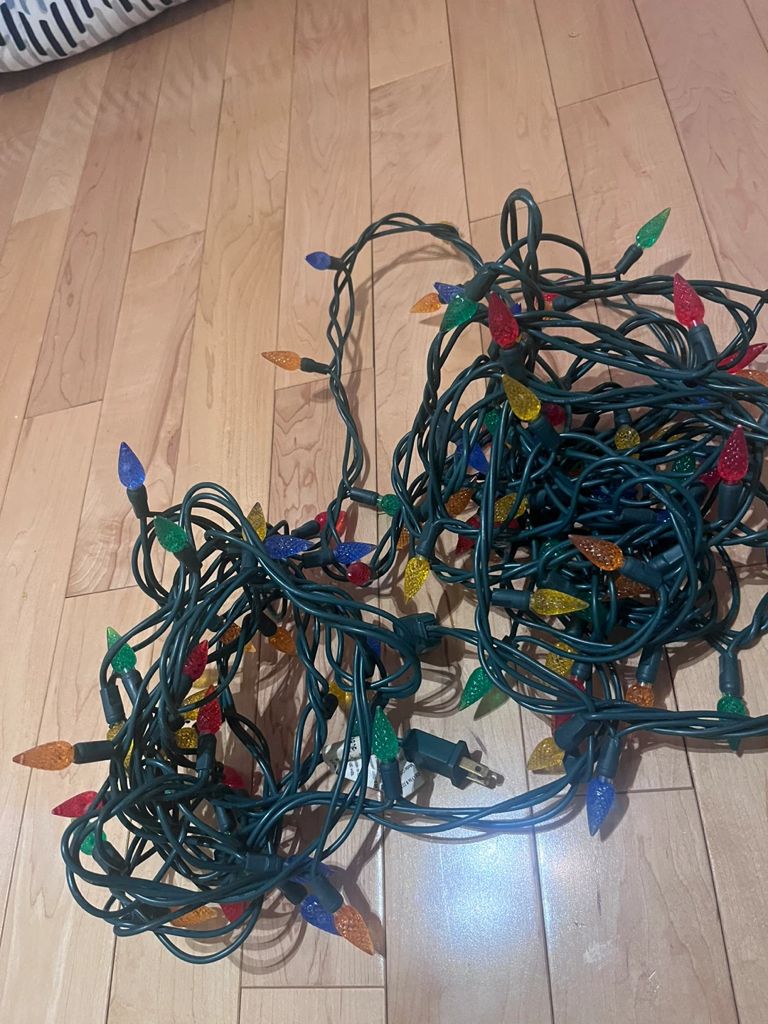 multi-coloured Christmas lights