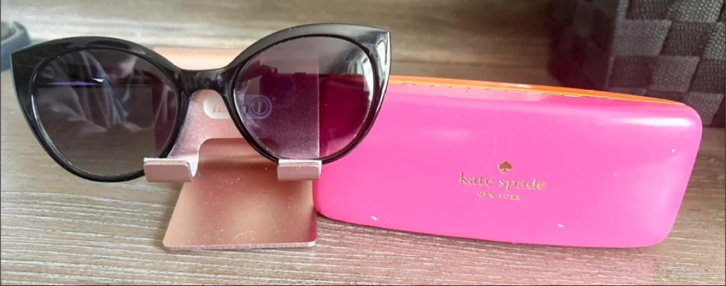 Kate Spade New York Black Cat-Eye Sunglasses with Case - photo 2
