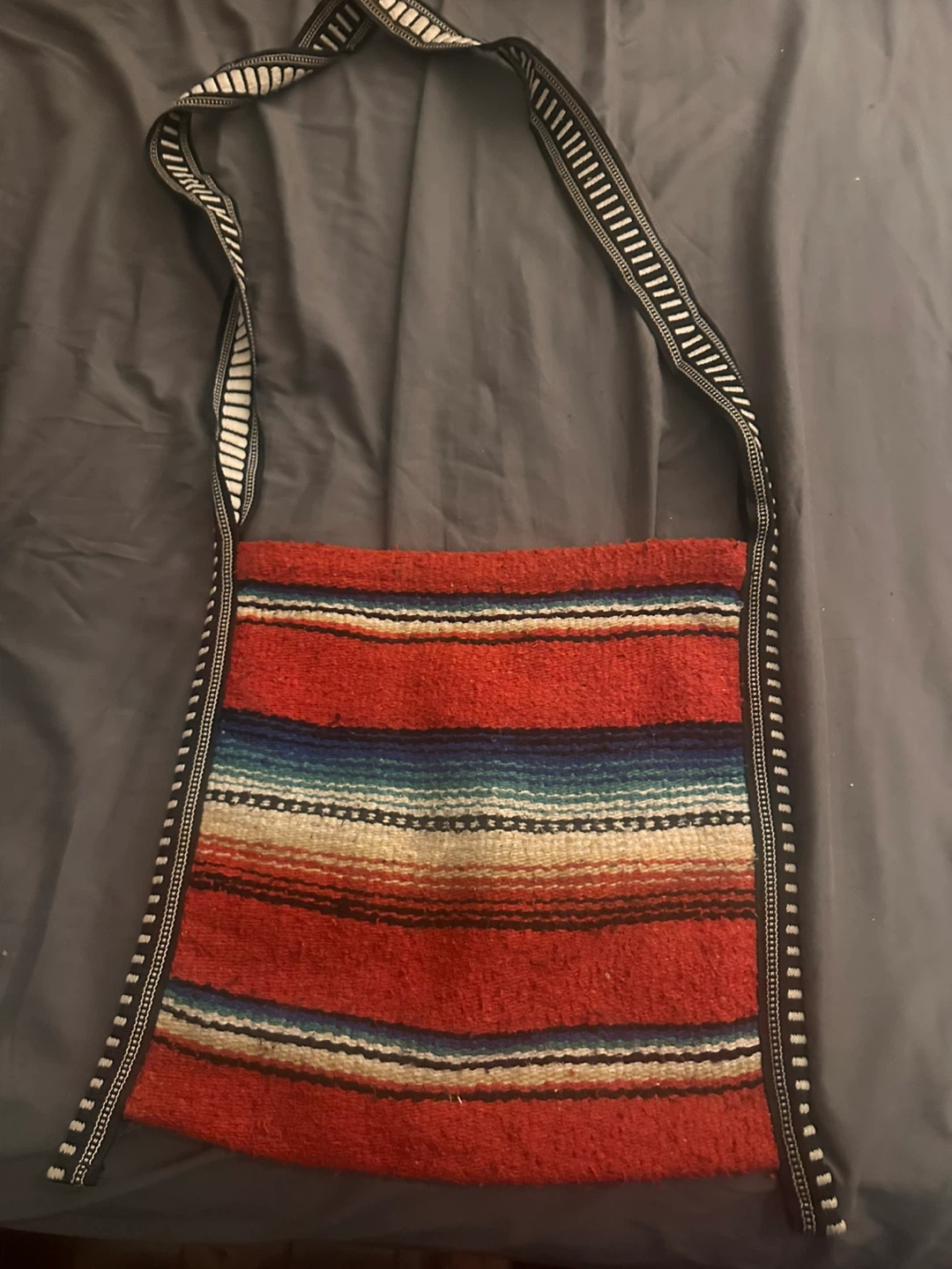 Woven Striped Crossbody Bag