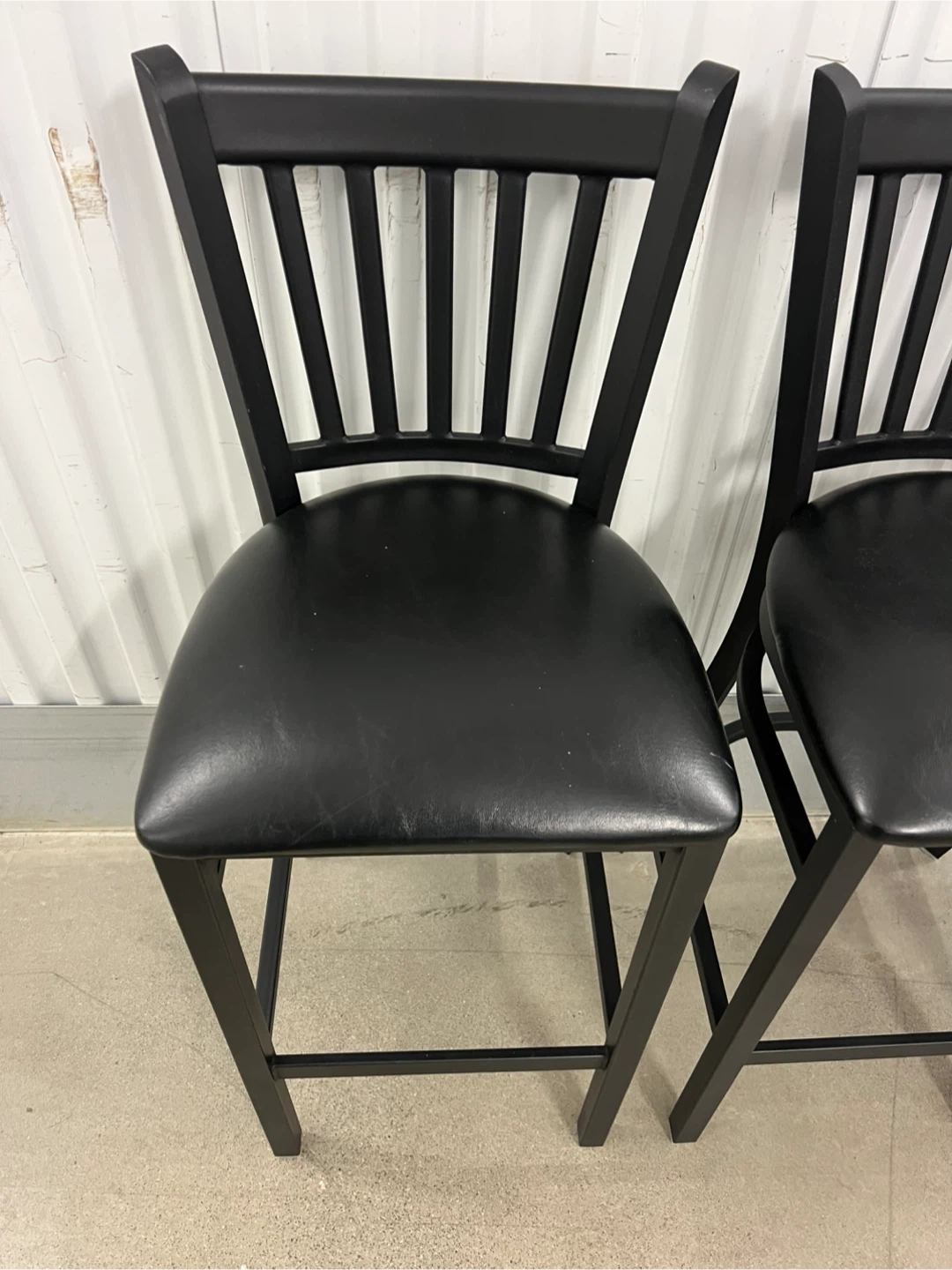 Set of 3 Black Bernick Metal Bar Stools - photo 2